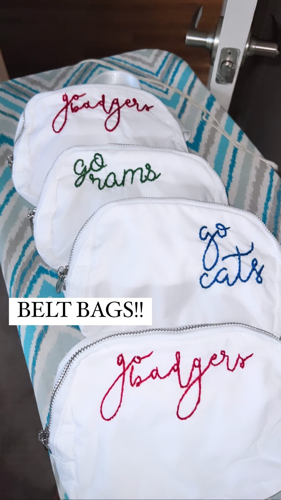Hand Embroidered Belt Bag