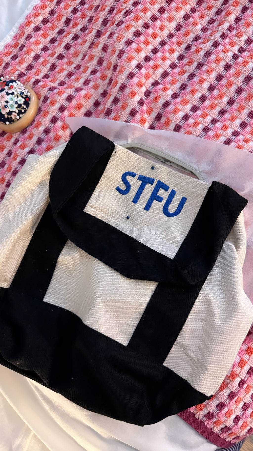 STFU - Embroidered Canvas Tote