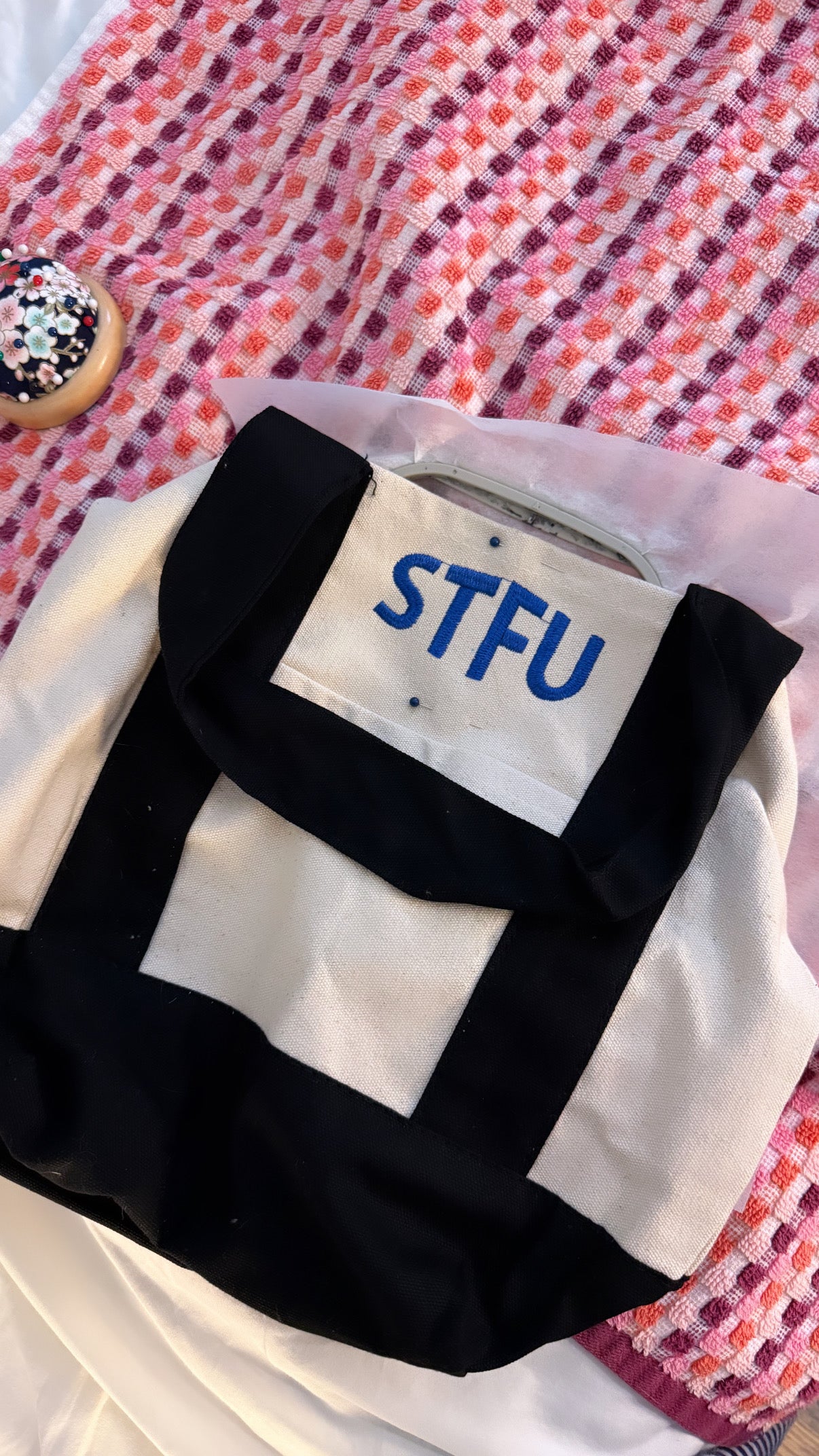 STFU - Embroidered Canvas Tote