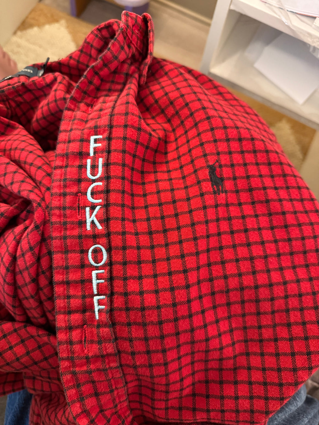 'Fuck Off' Button Down - Size M
