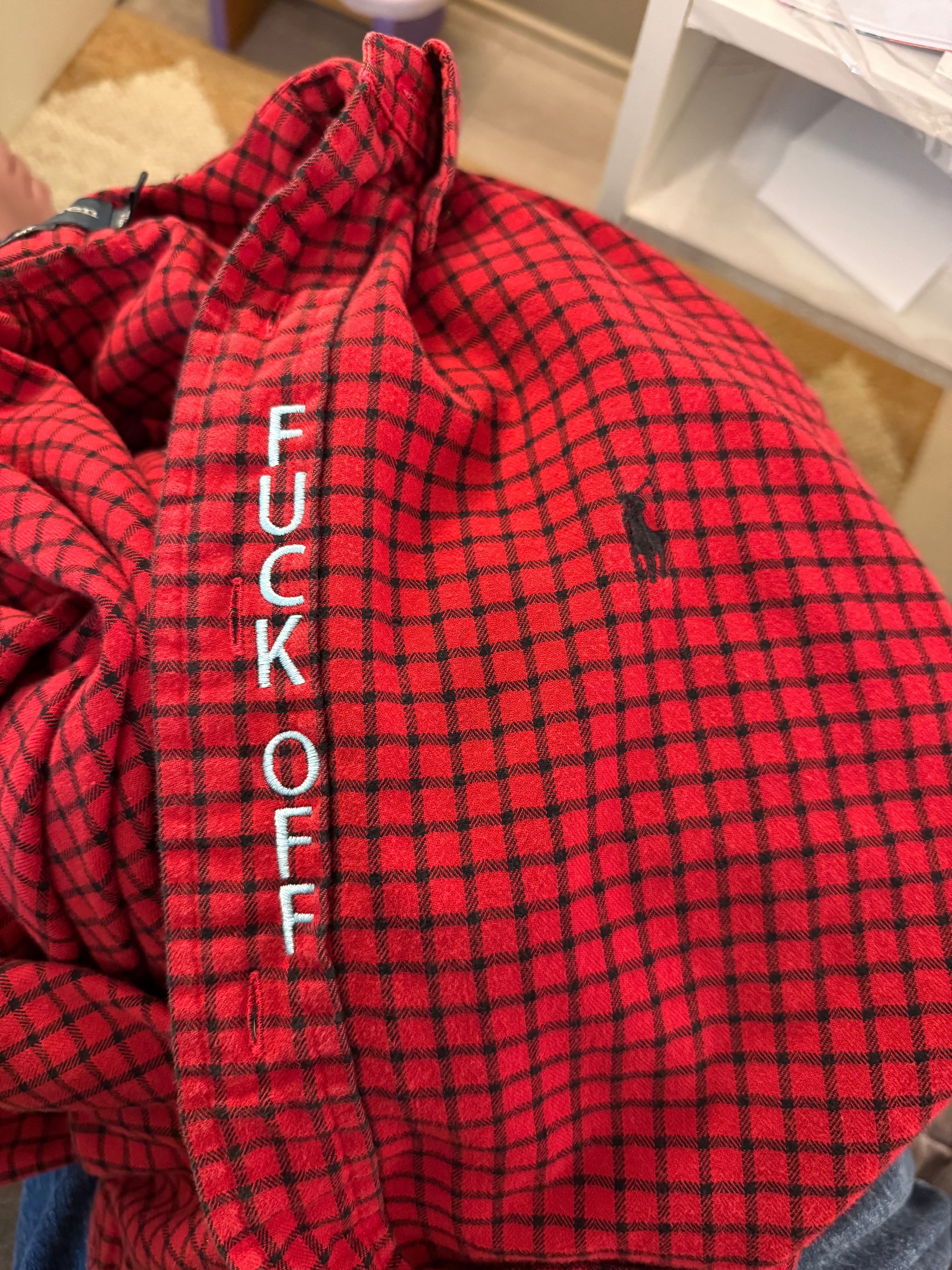 'Fuck Off' Button Down - Size M