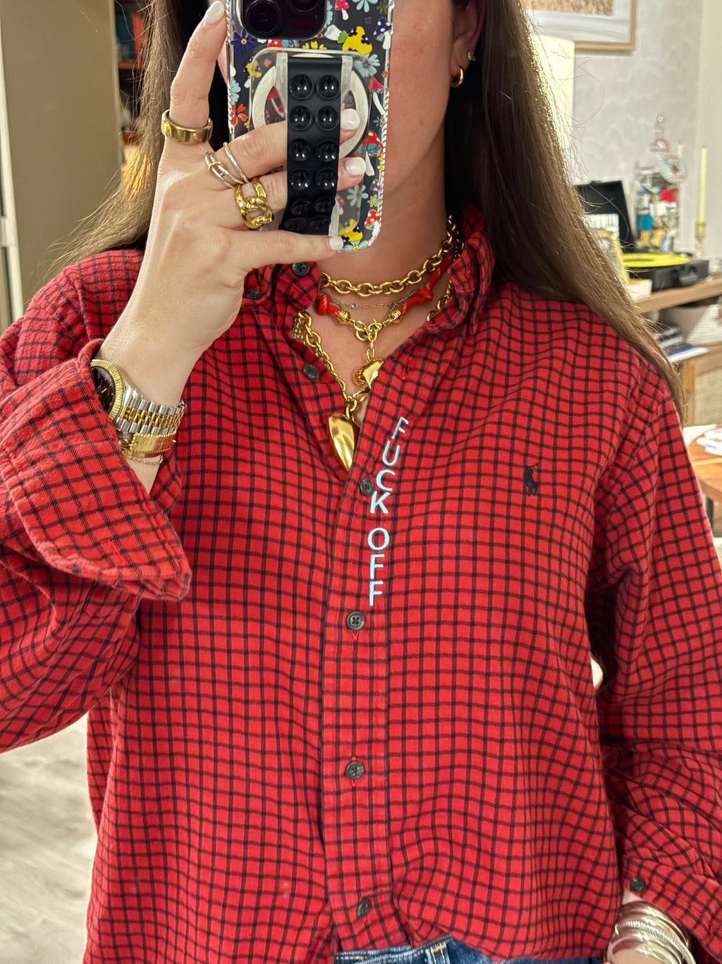 'Fuck Off' Button Down - Size M