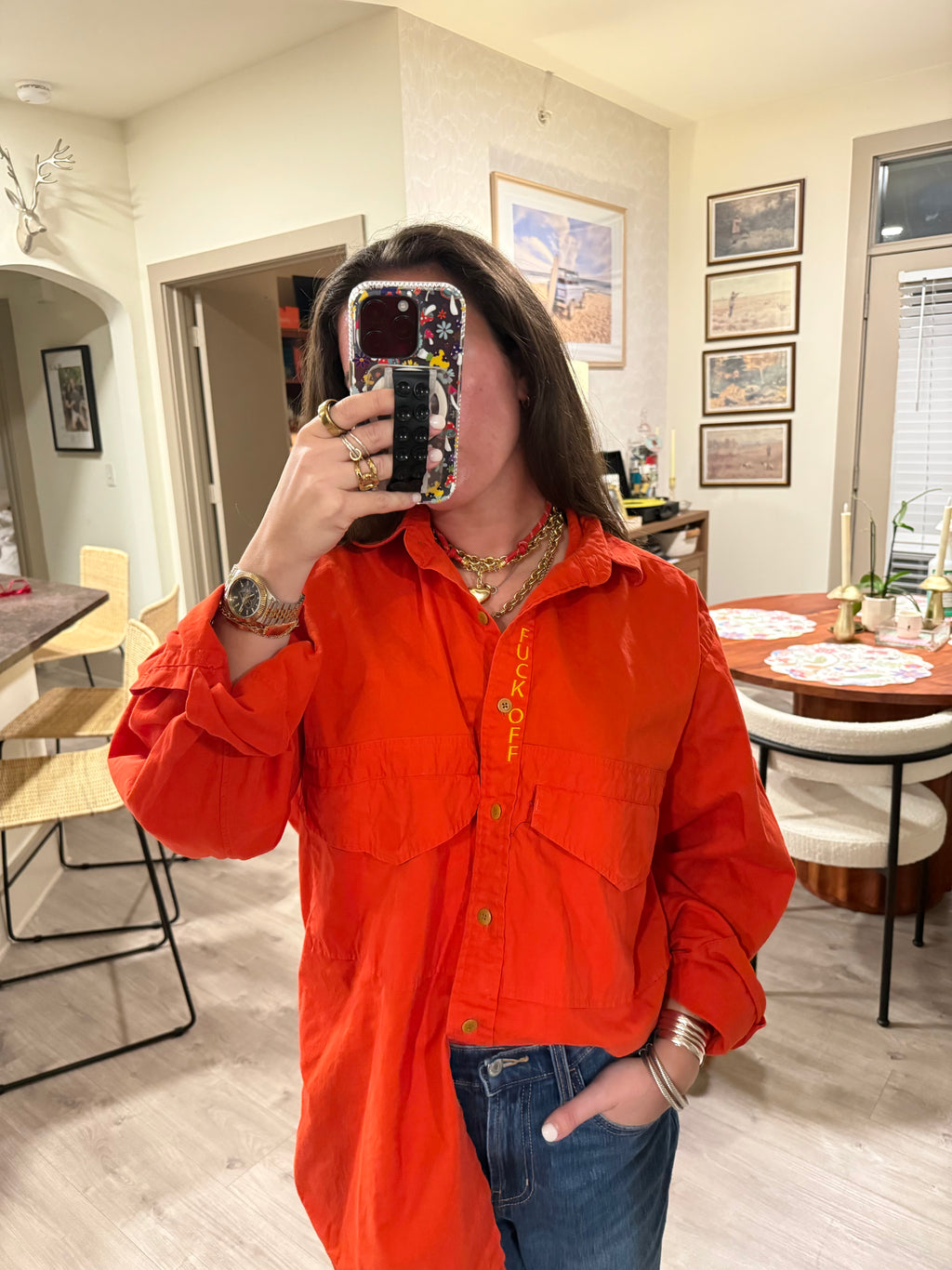 'Fuck Off' Button Down - Size L