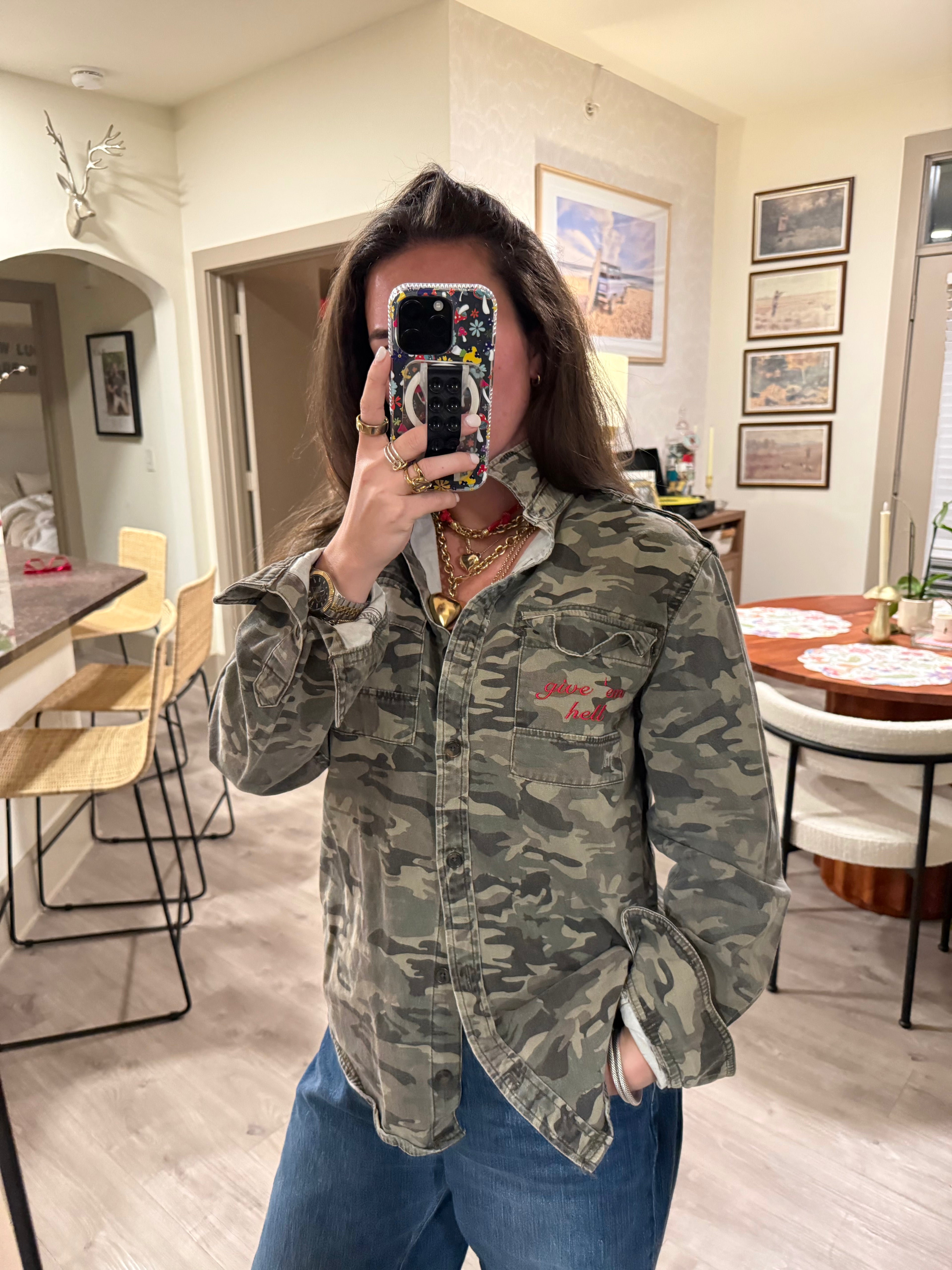 'Give 'em Hell' Button Down - Size M