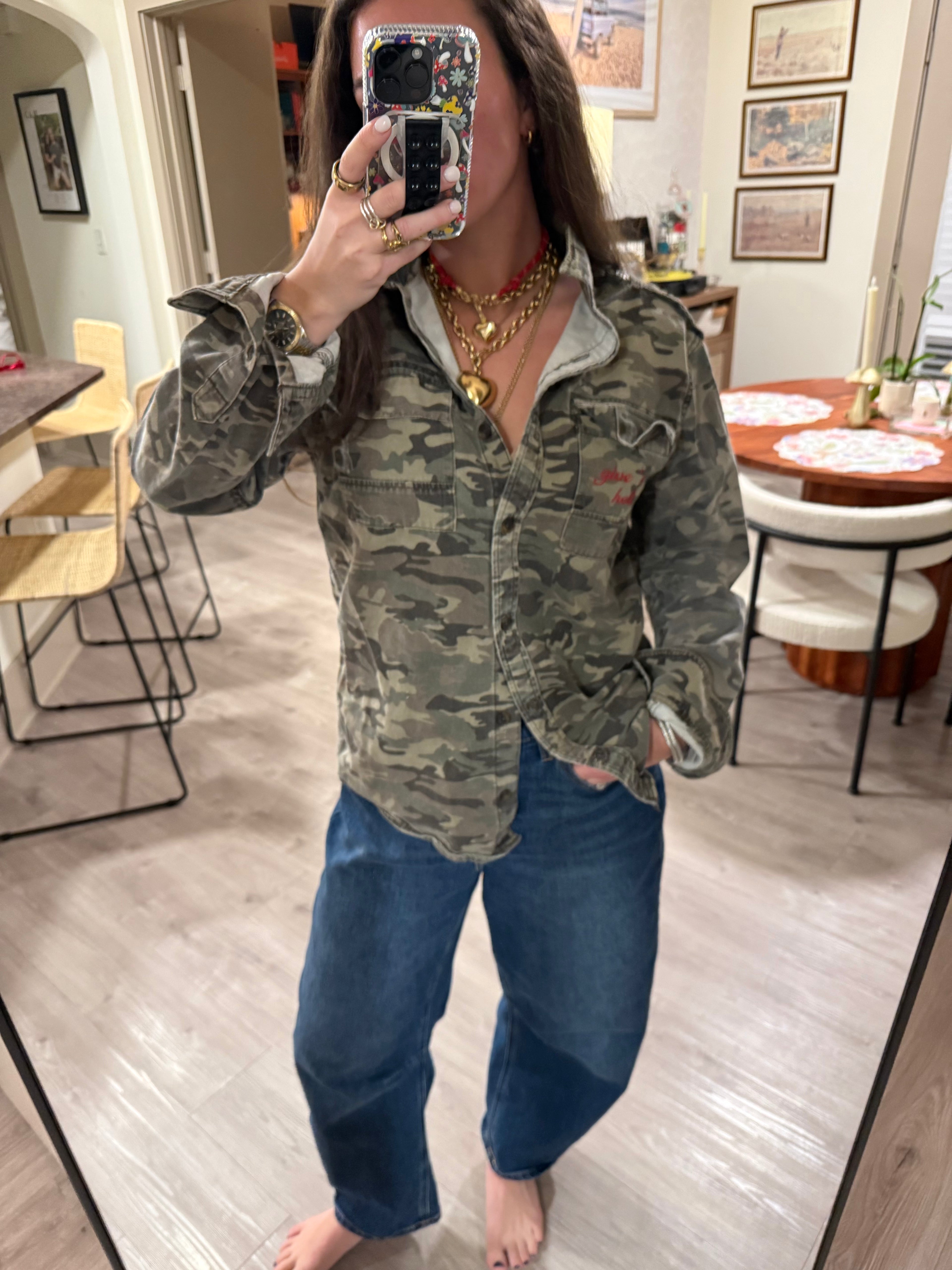 'Give 'em Hell' Button Down - Size M