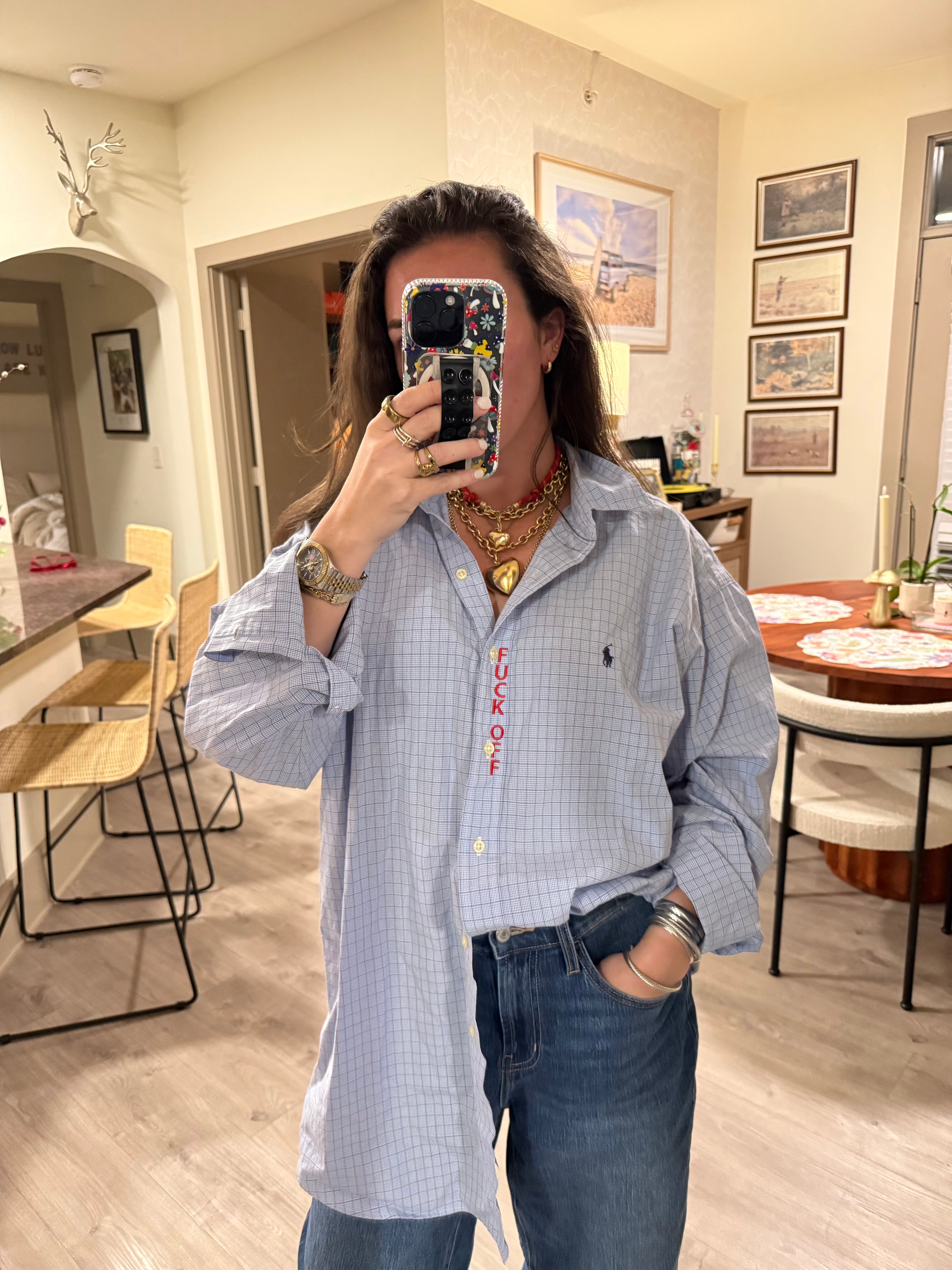 'Fuck Off' Button Down - Size XL