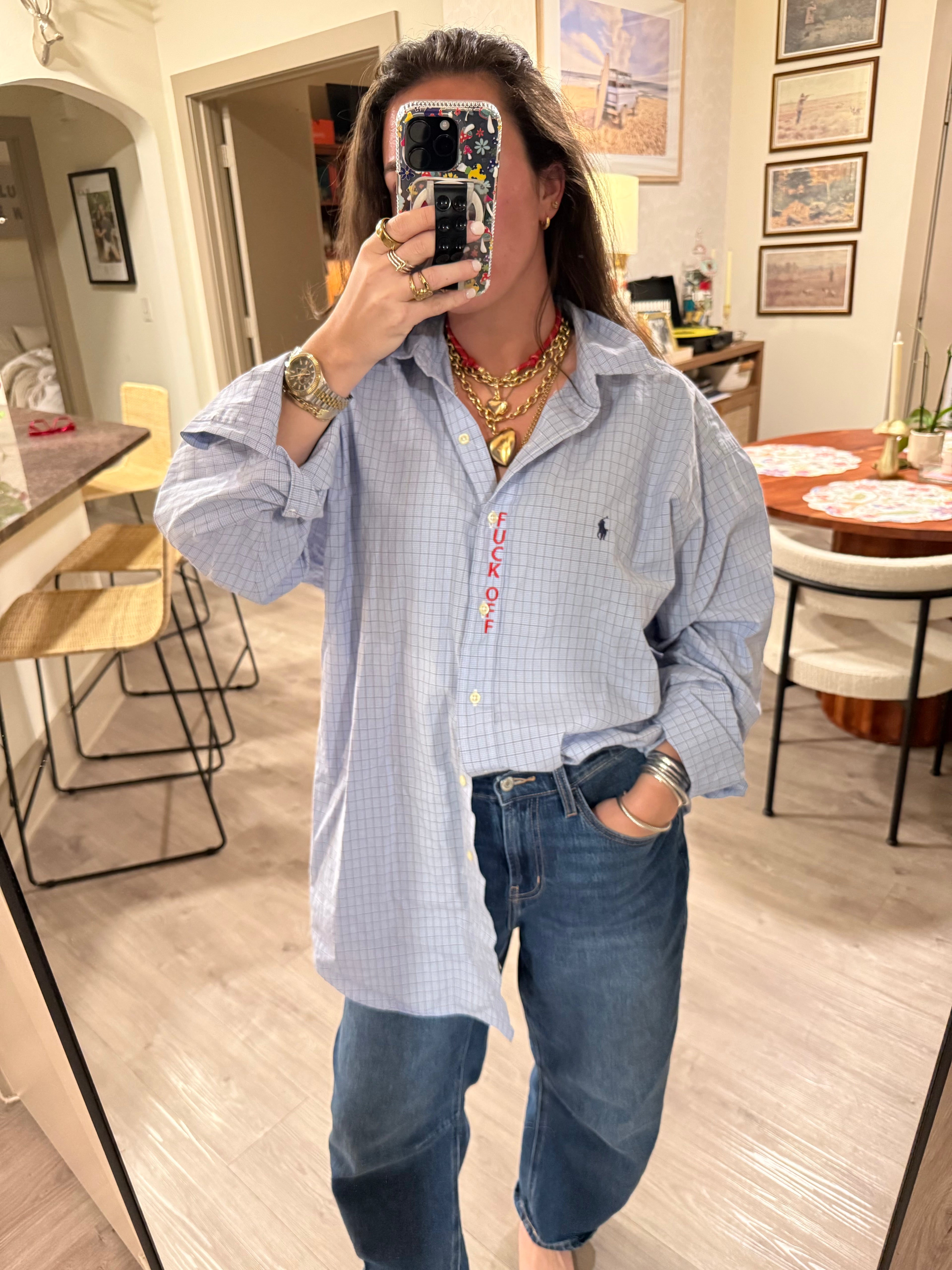 'Fuck Off' Button Down - Size XL