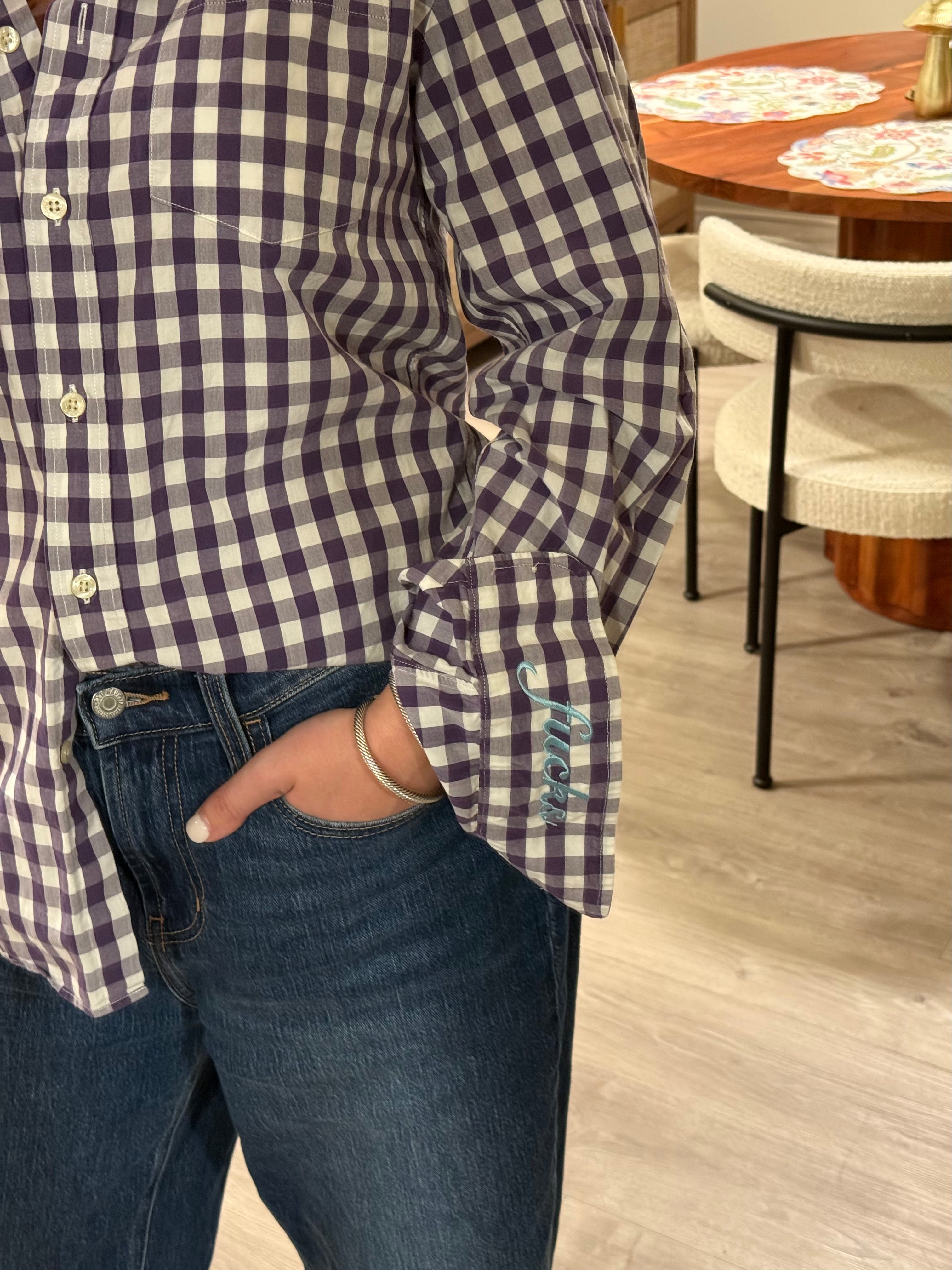 'Zero Fucks' Button Down - Size S