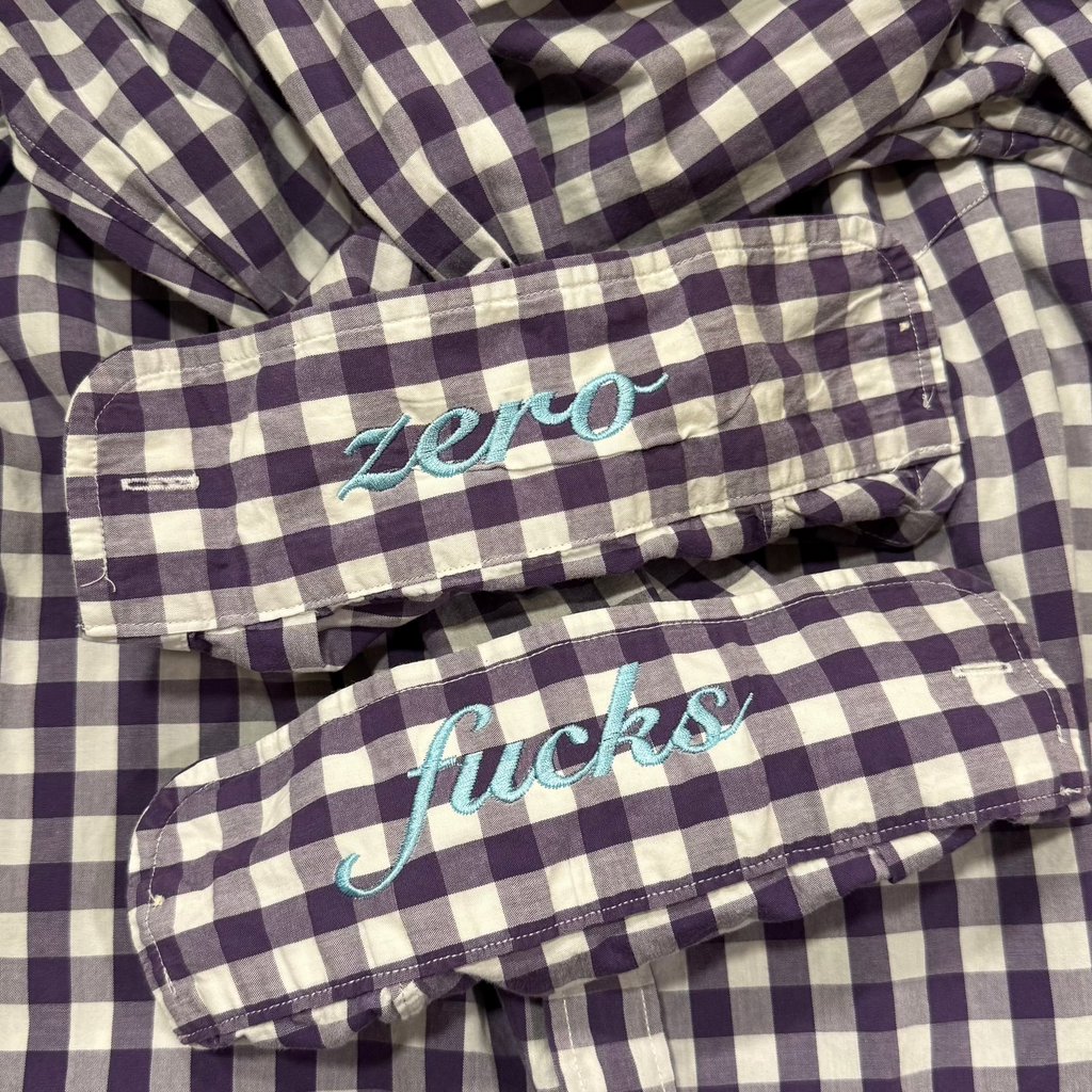 'Zero Fucks' Button Down - Size S