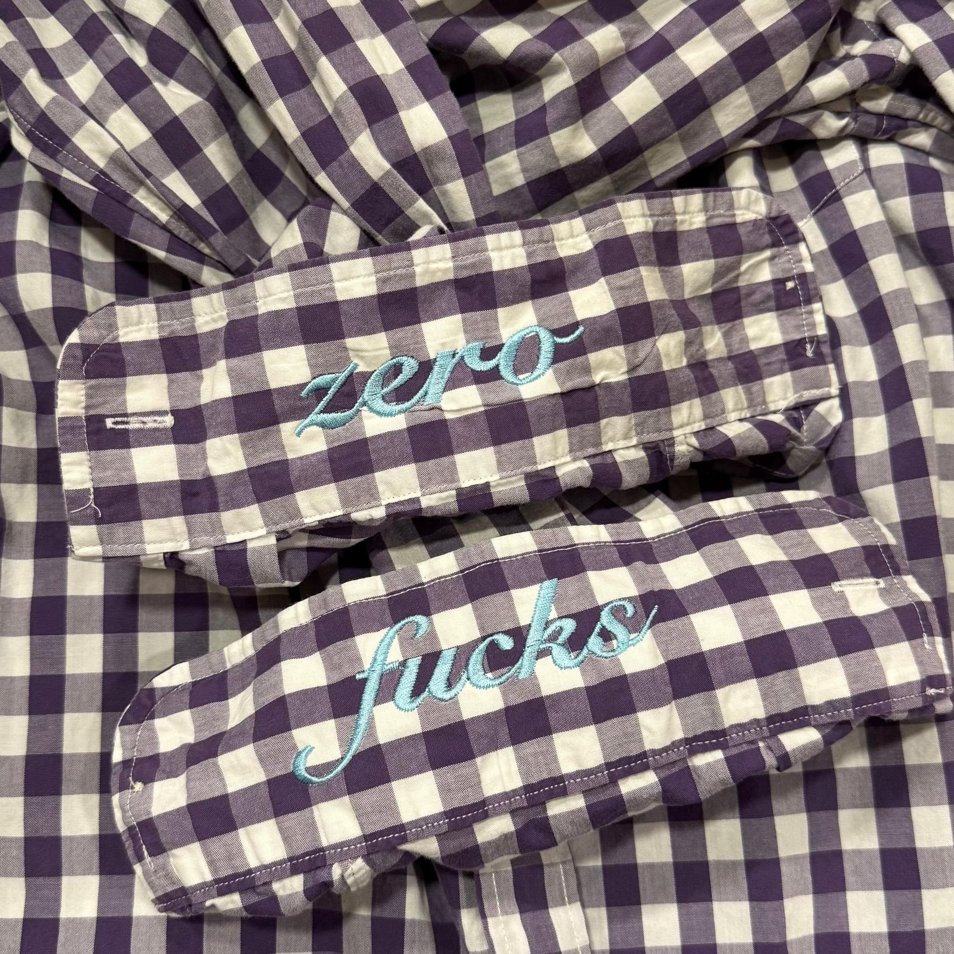 'Zero Fucks' Button Down - Size S