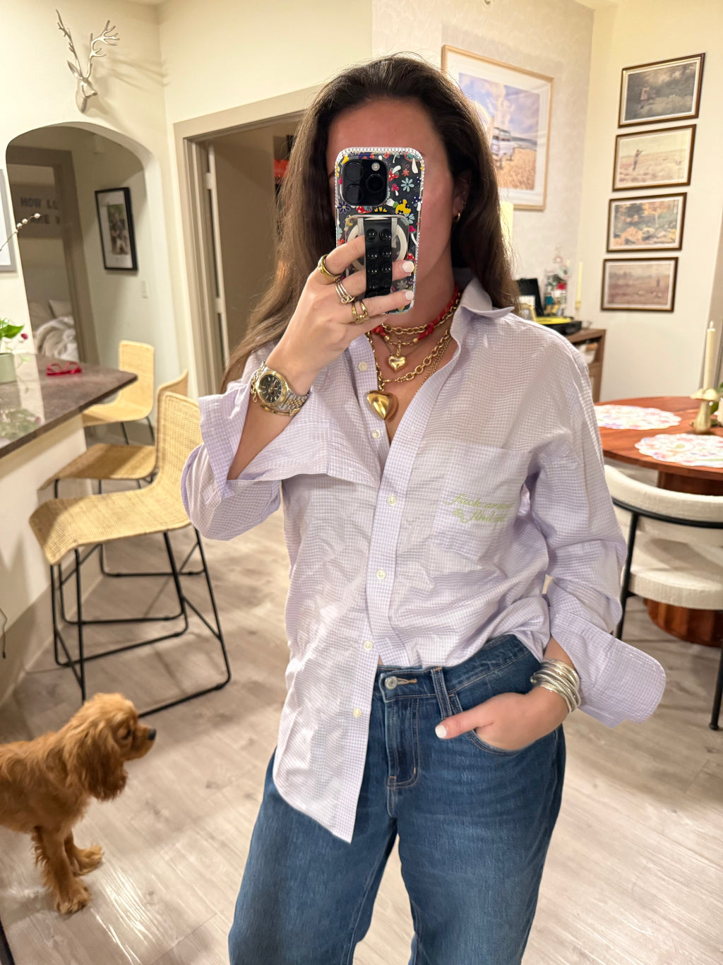 'fuck around & find out' Button Down - Size M