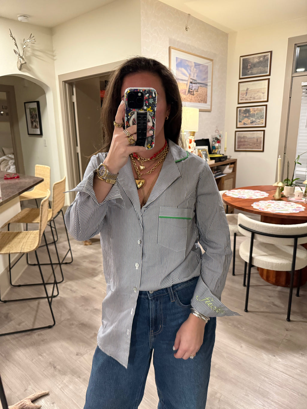 'zero fucks' Button Down - Size M