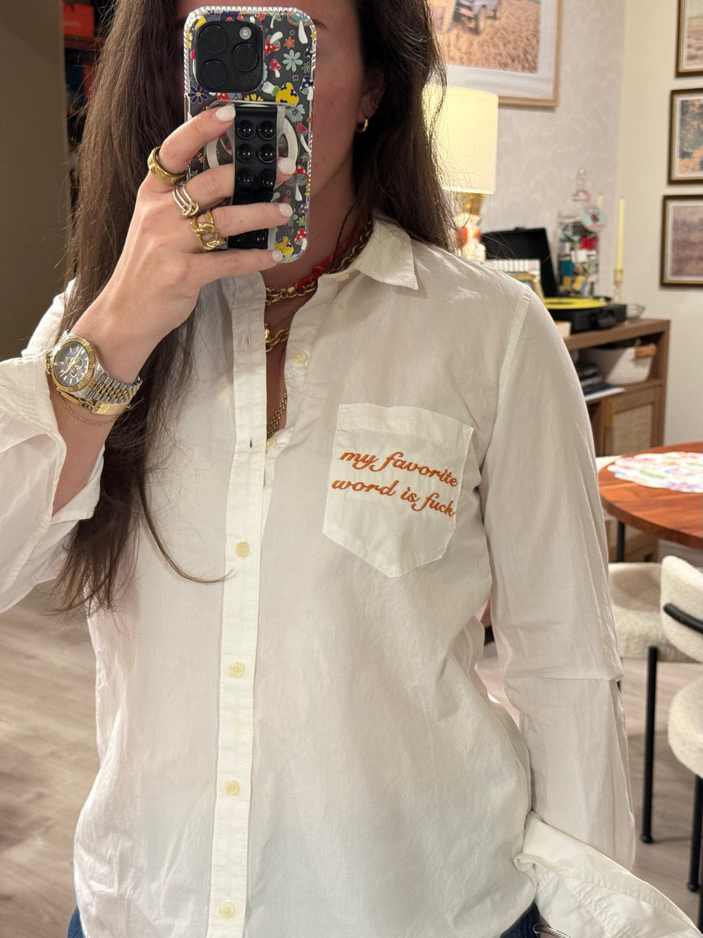 'my favorite word is fuck' Button Down - Size S