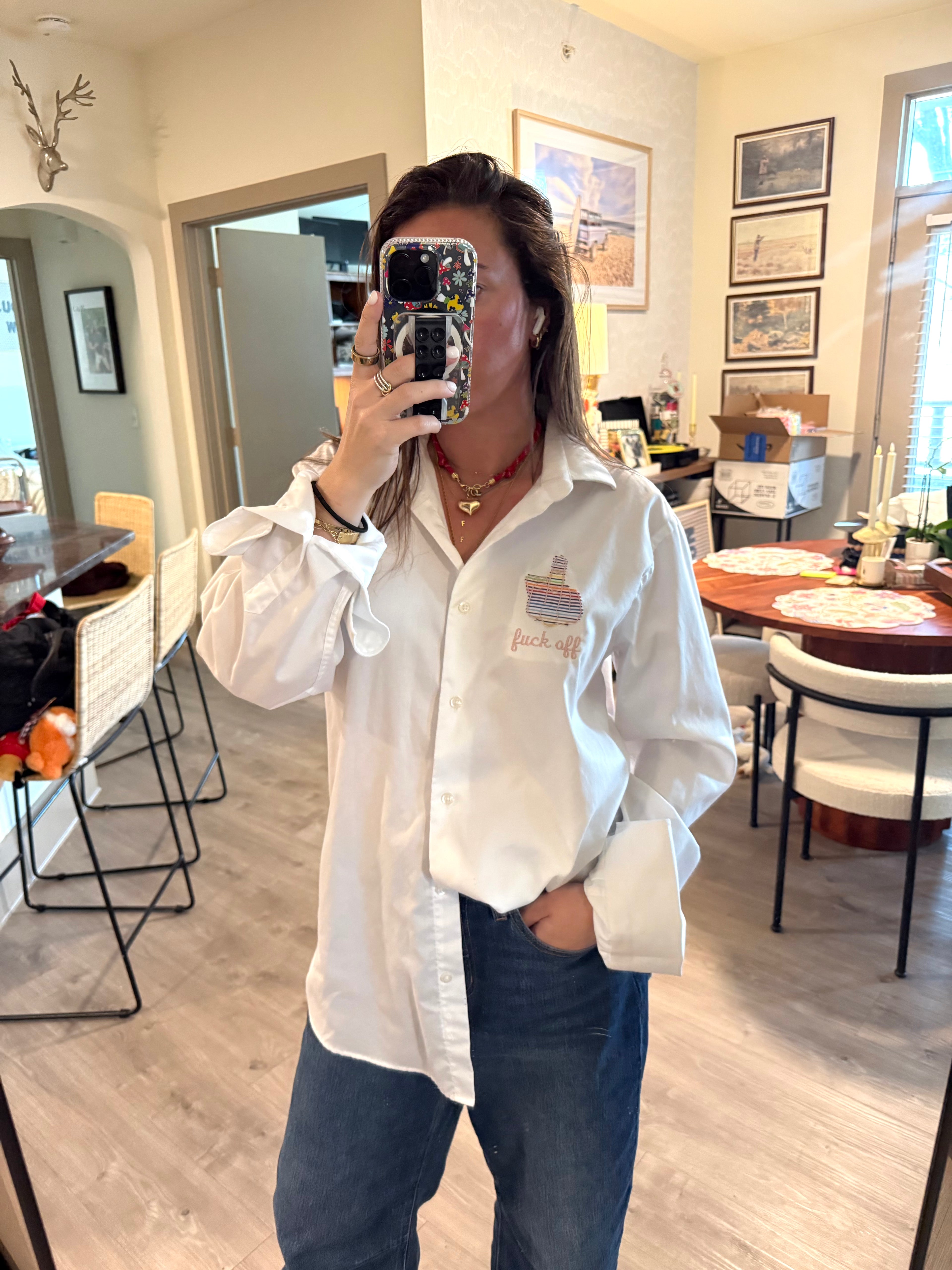 fuck off 🖕 button down - Size L