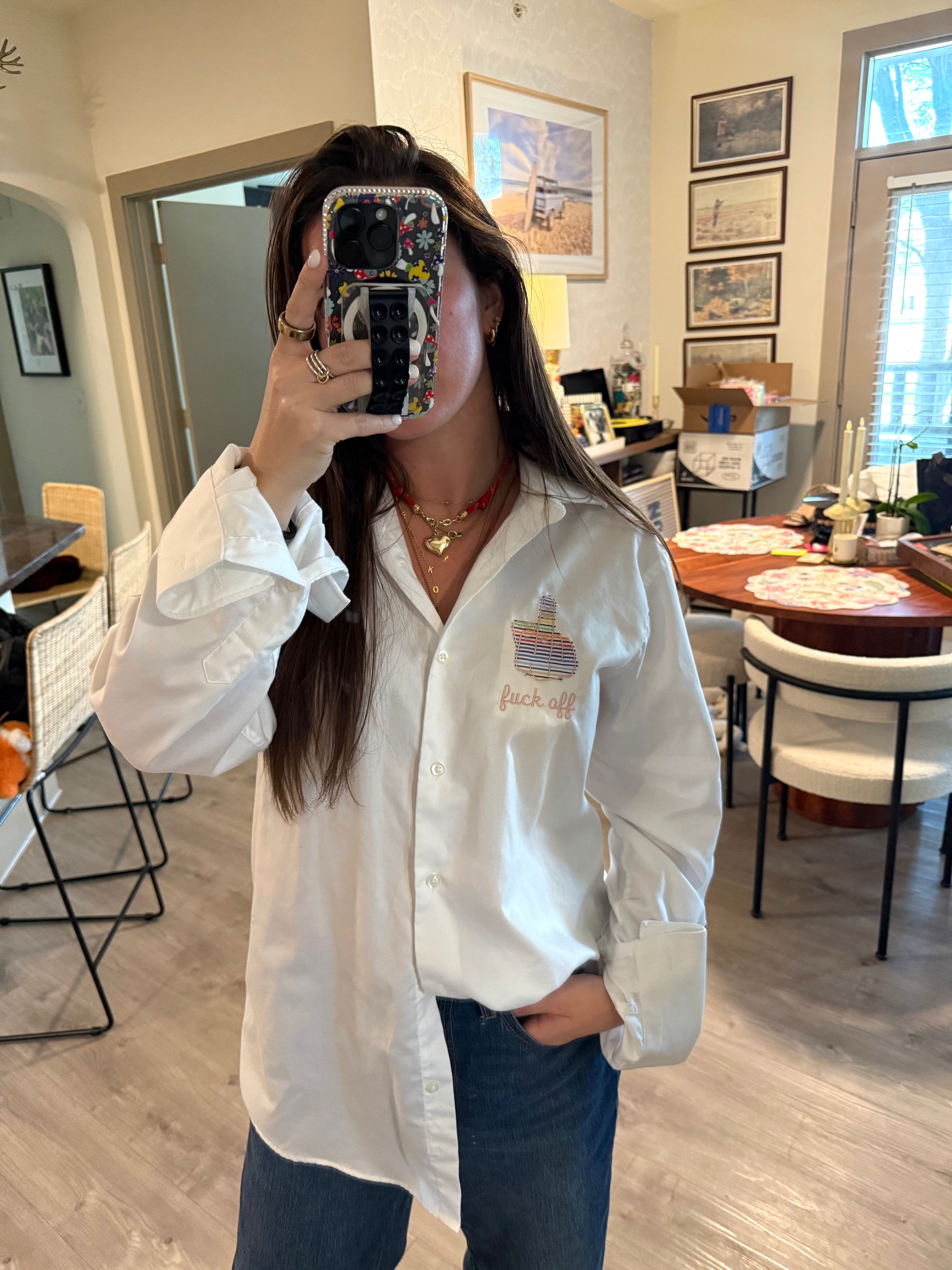 fuck off 🖕 button down - Size L