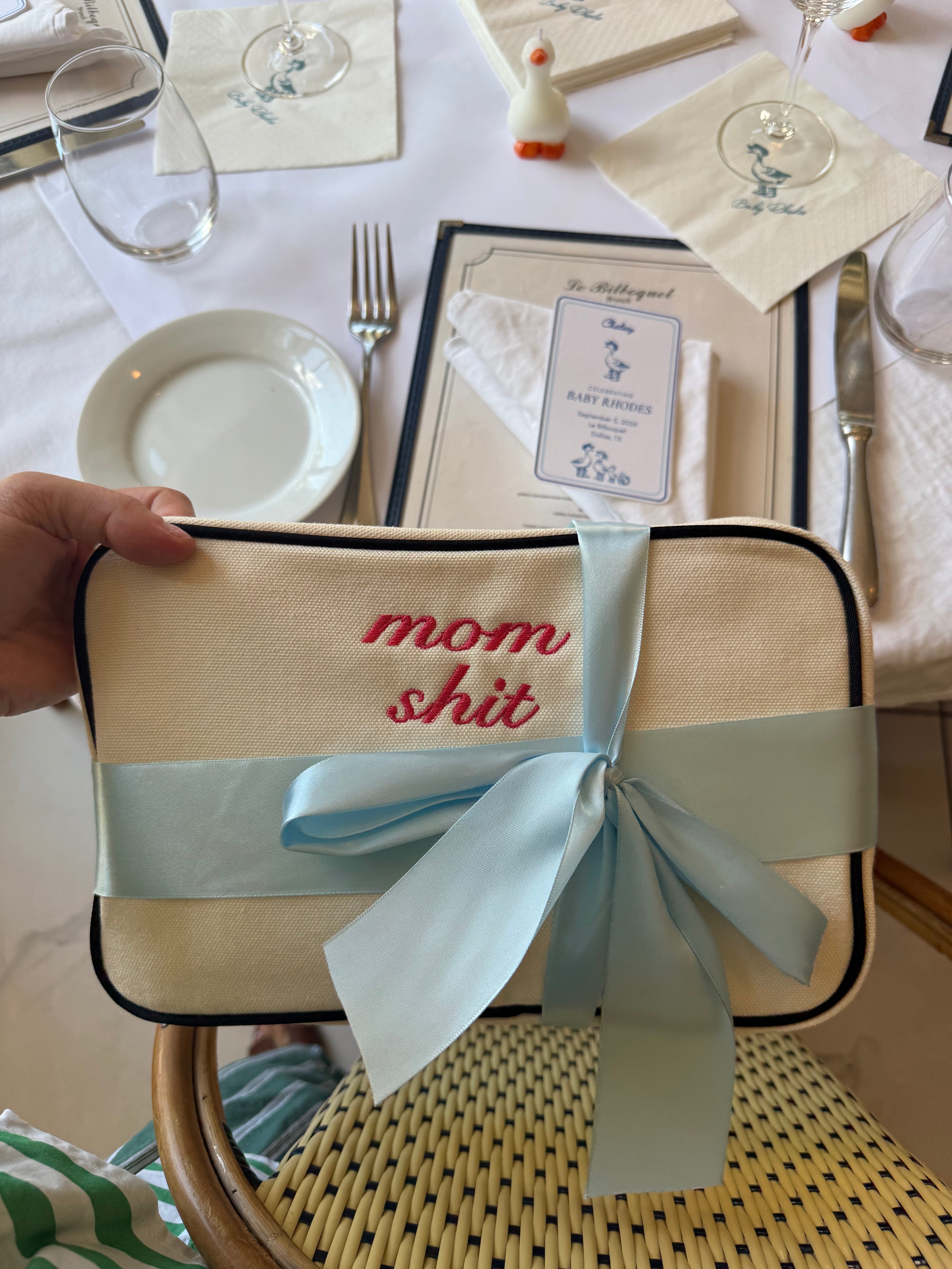 Custom Embroidered Canvas Pouch