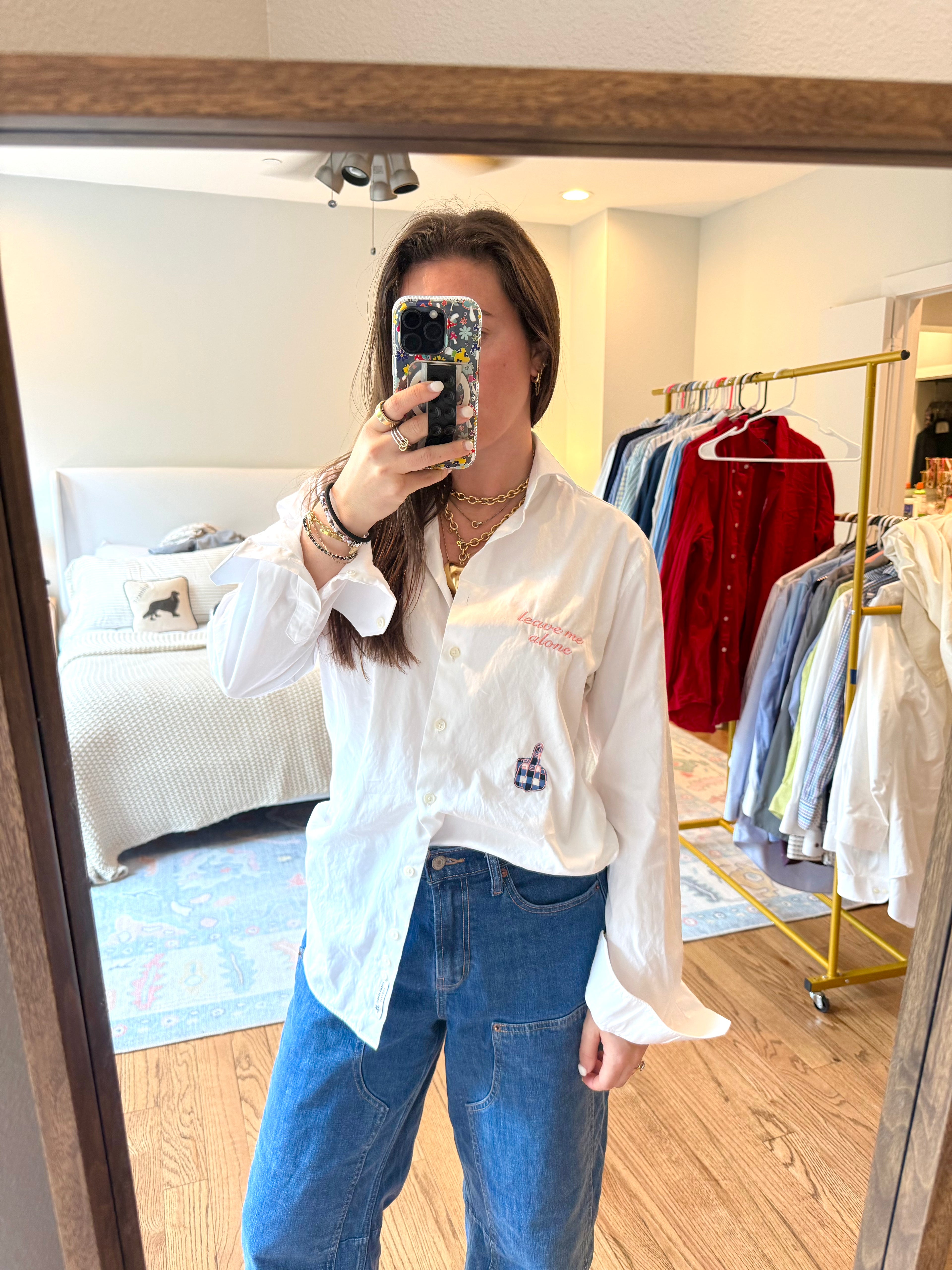 Leave Me Alone Button Down - Size M