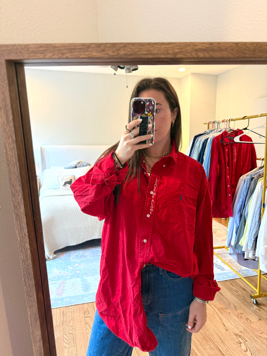 Leave Me Alone Button Down - Size XL