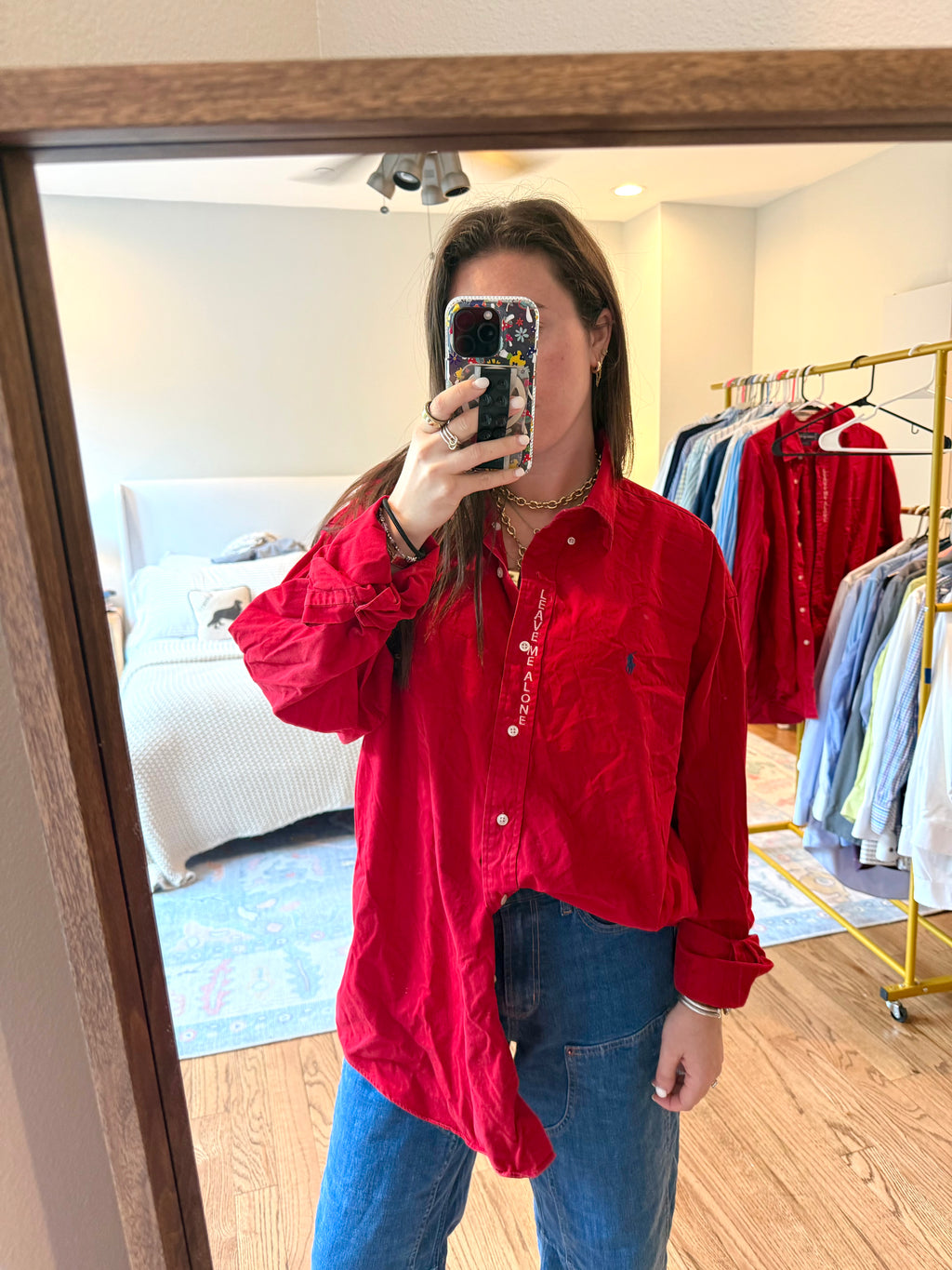 Leave Me Alone Button Down - Size XL