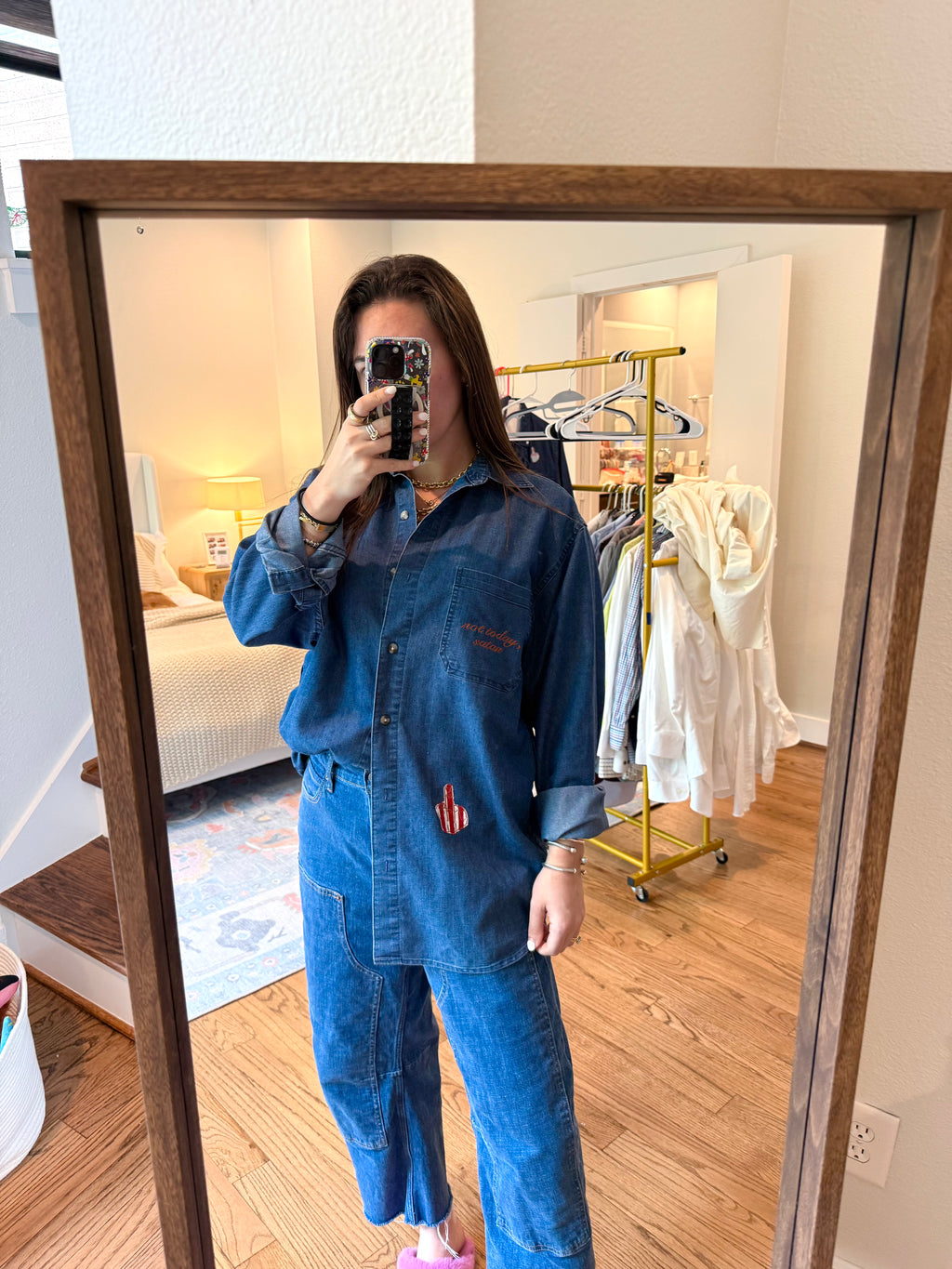 Not Today, Satan Button Down - Size L