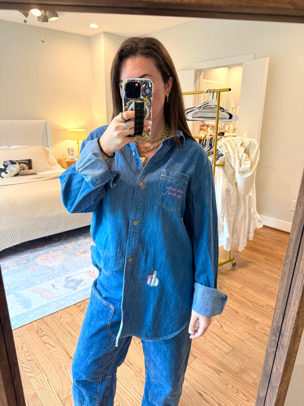 Shut The Fuck Up Button Down - Size L