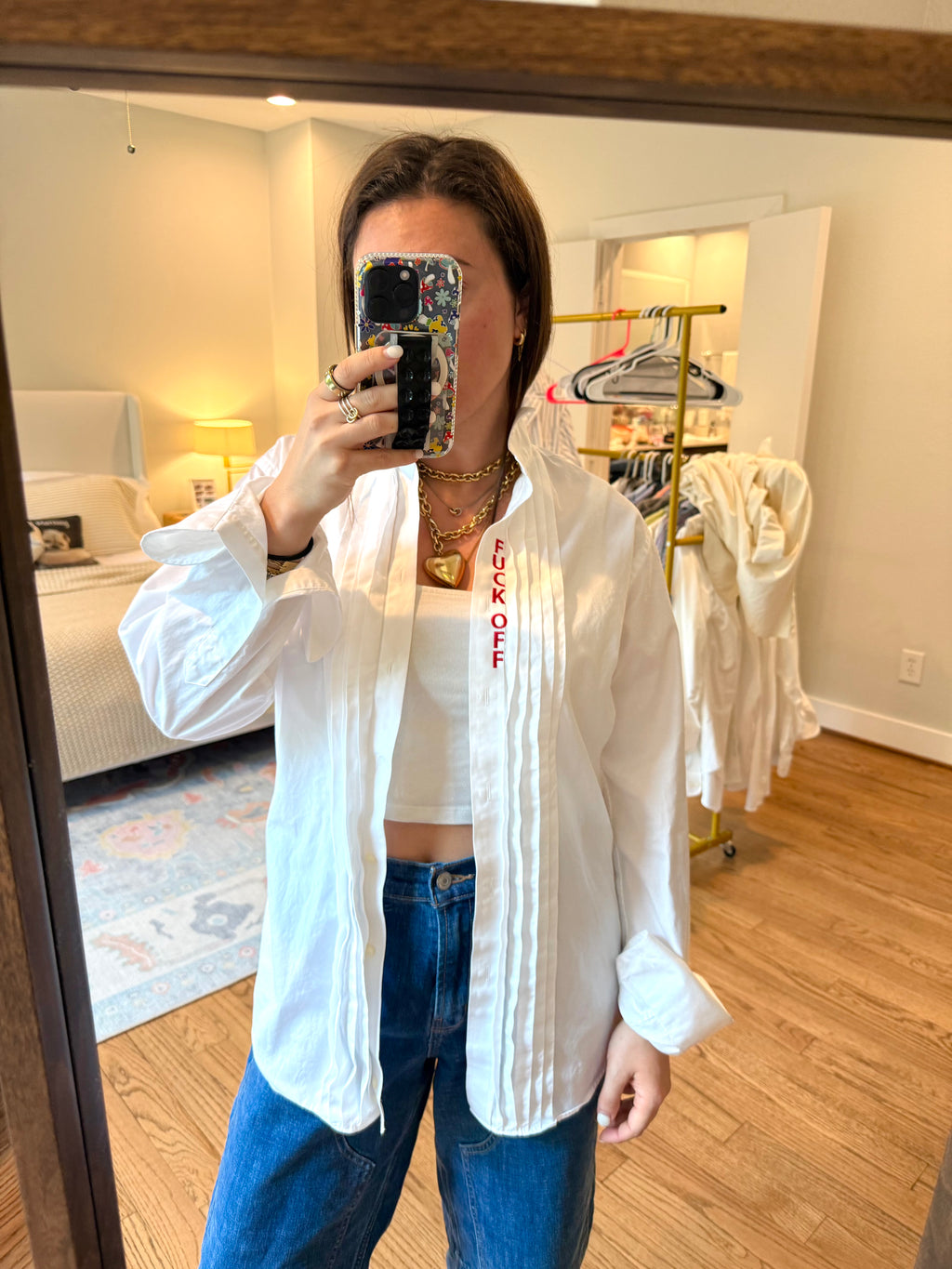 Fuck Off Button Down - Size S
