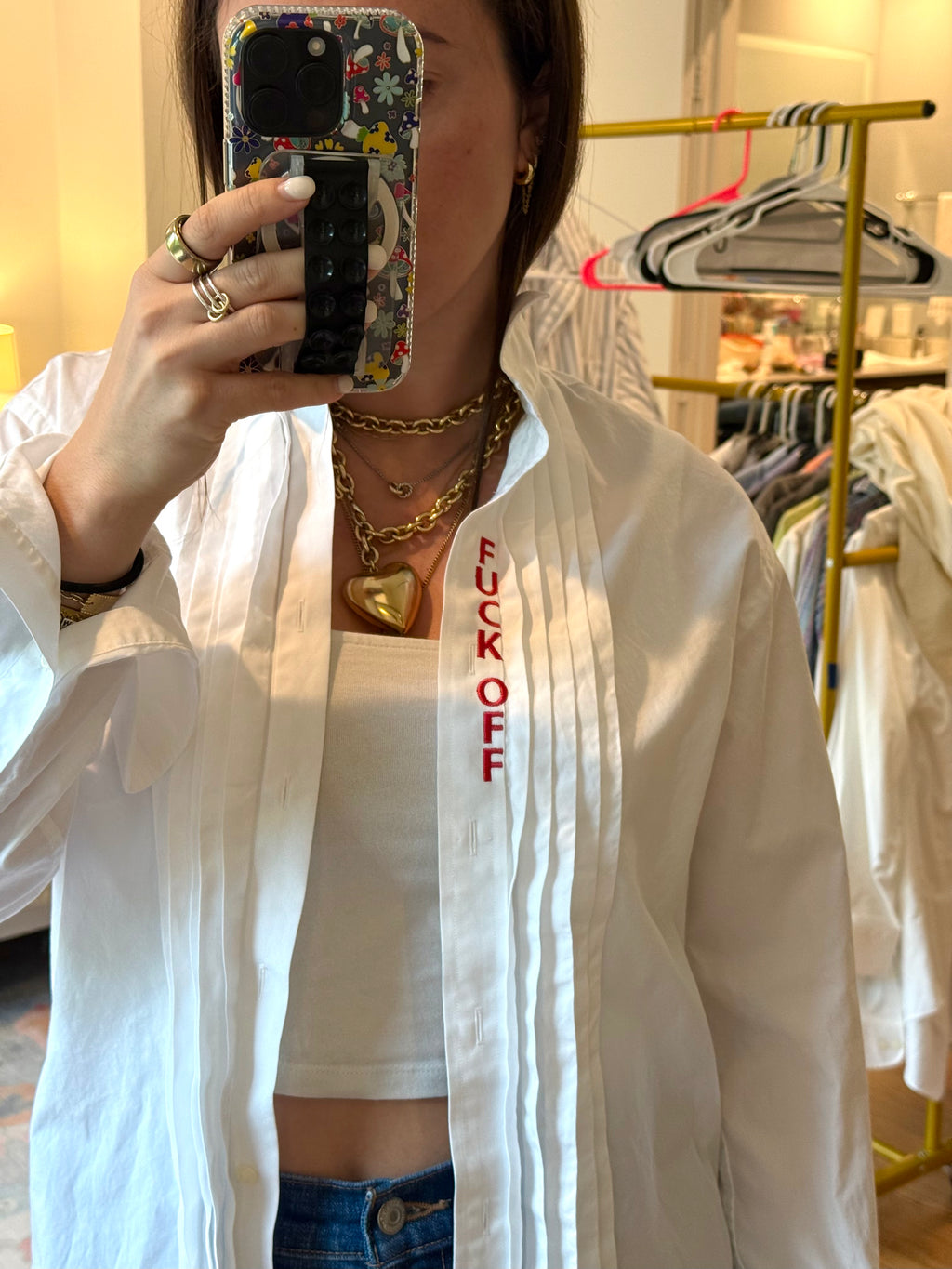 Fuck Off Button Down - Size S