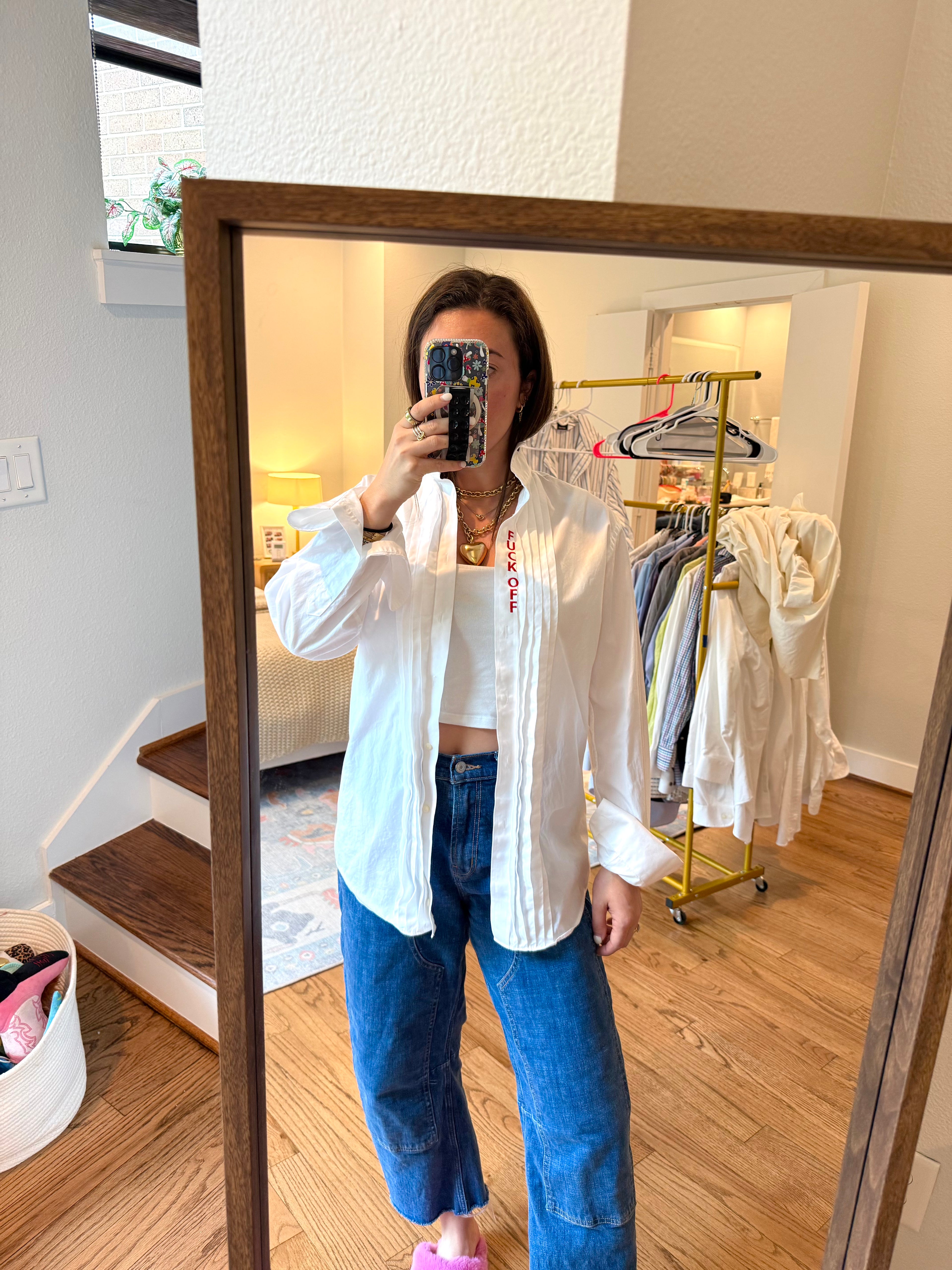 Fuck Off Button Down - Size S
