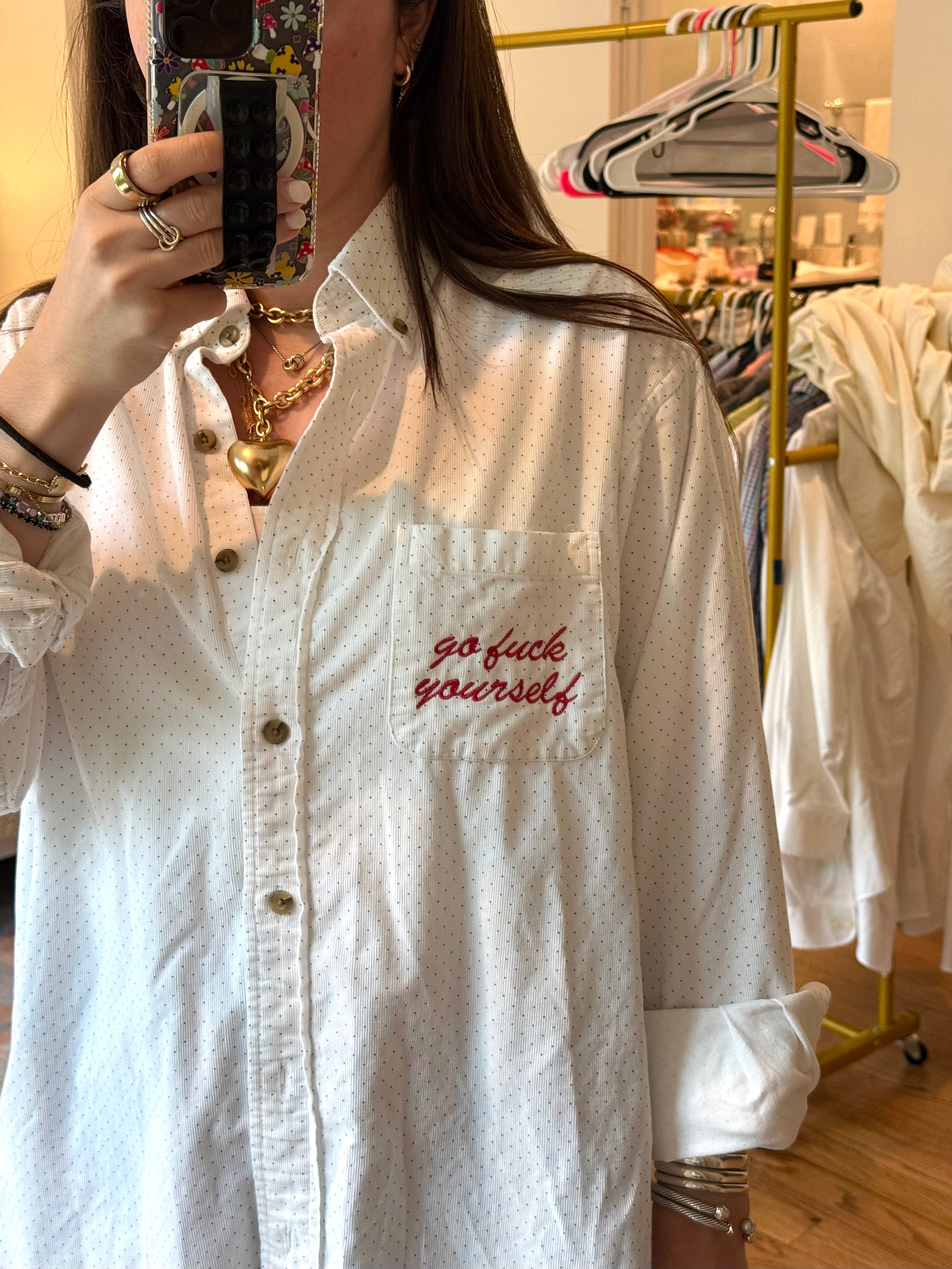 Go Fuck Yourself Button Down - Size L