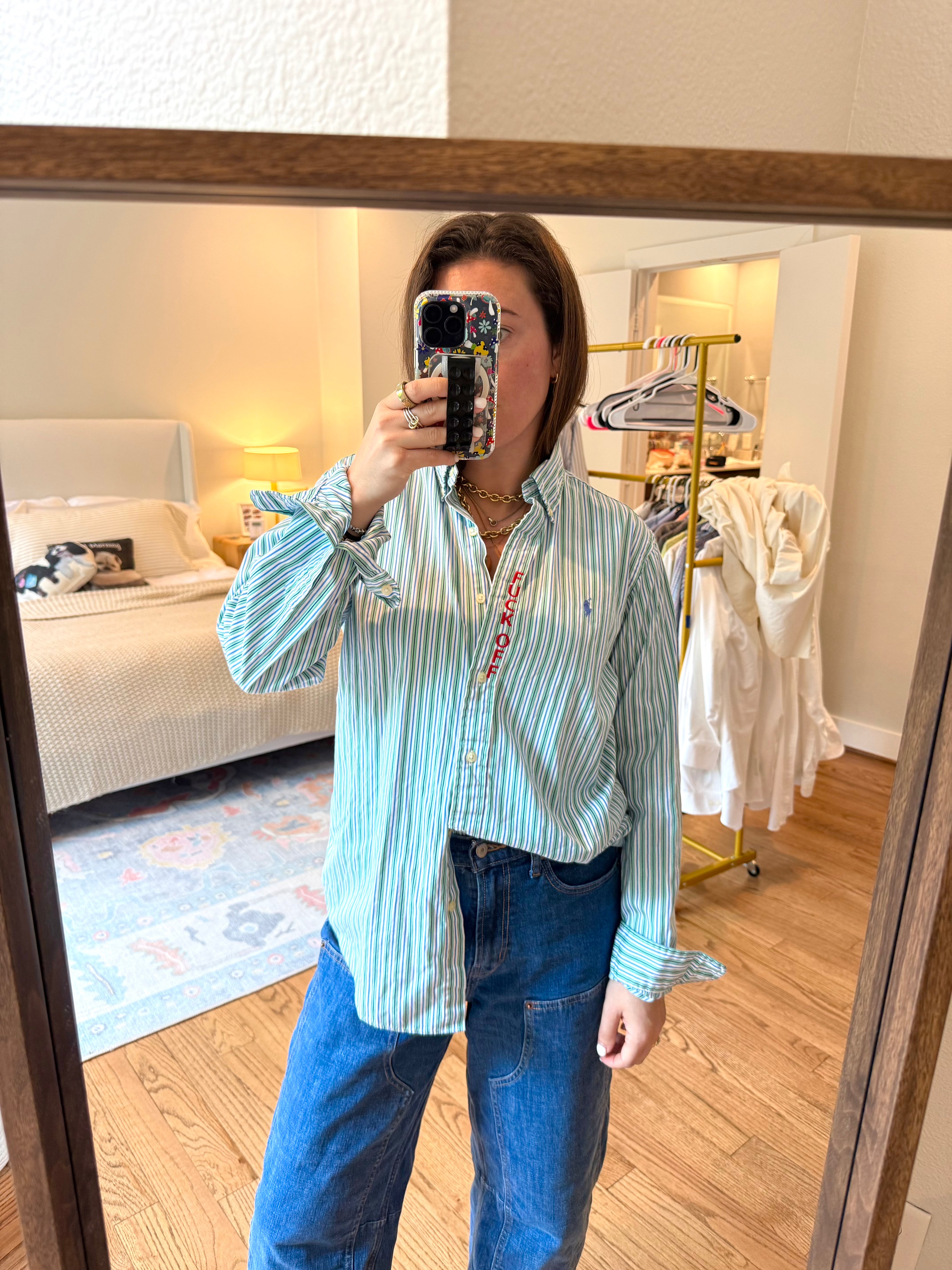 Fuck Off Button Down - Size M