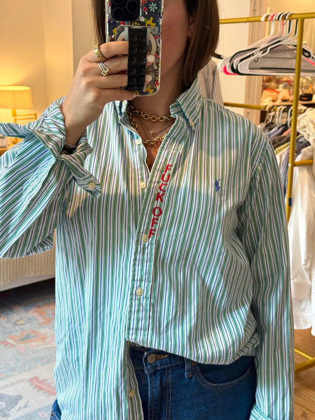 Fuck Off Button Down - Size M