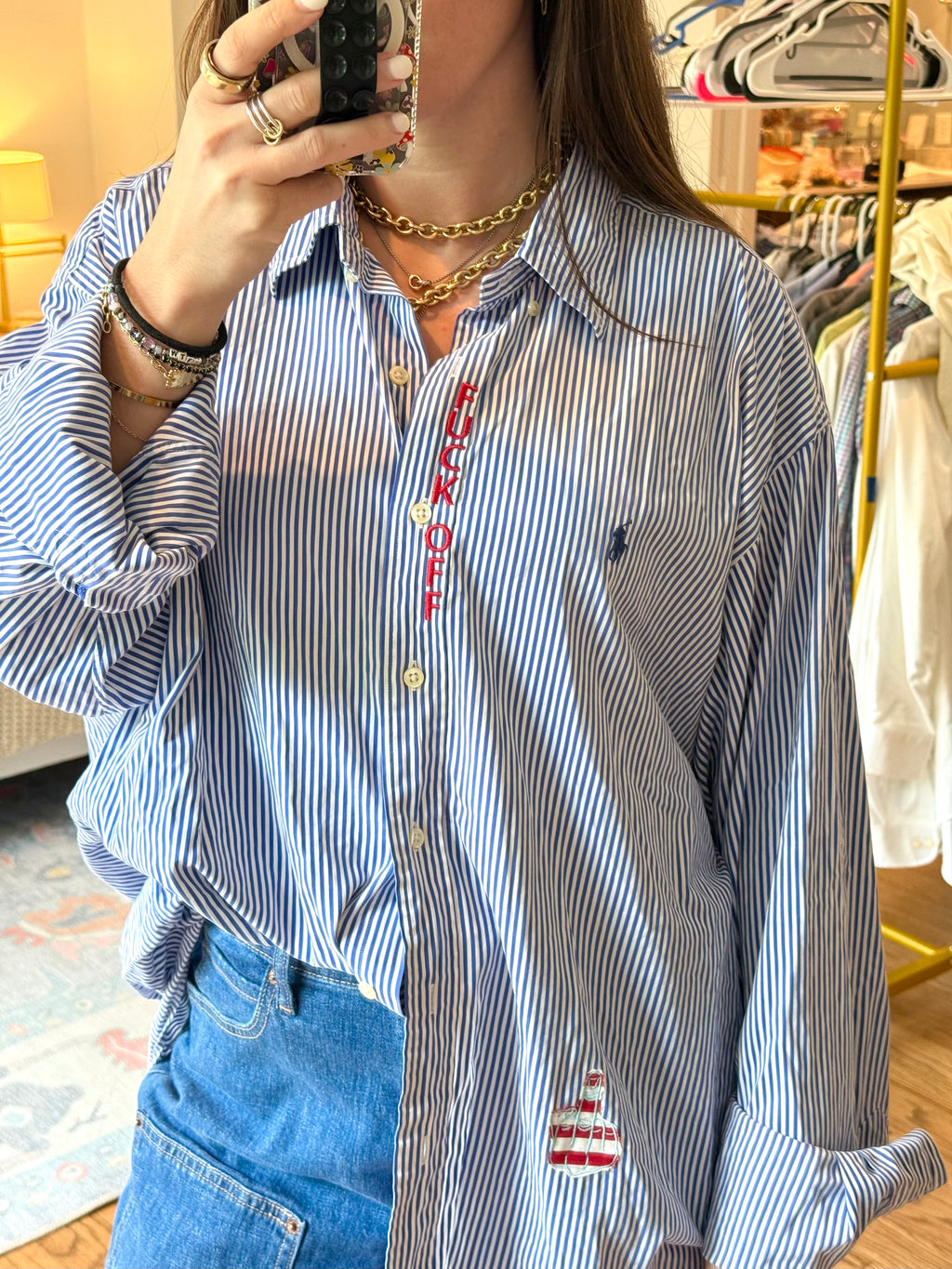 Fuck Off Button Down - Size 2XL