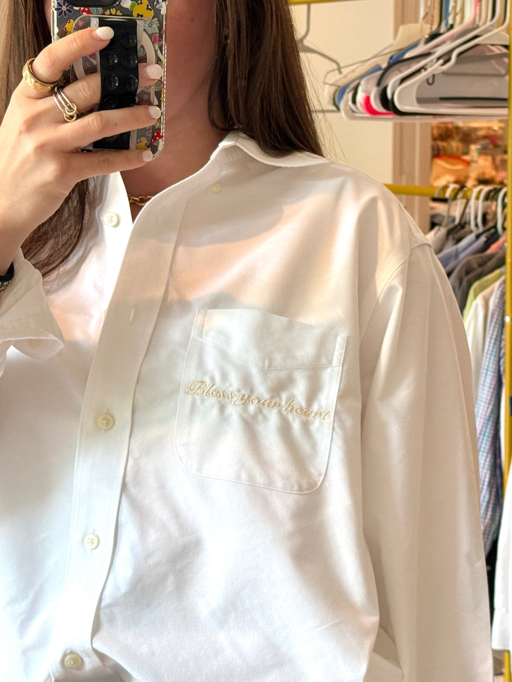 Bless Your Heart Button Down - Size M