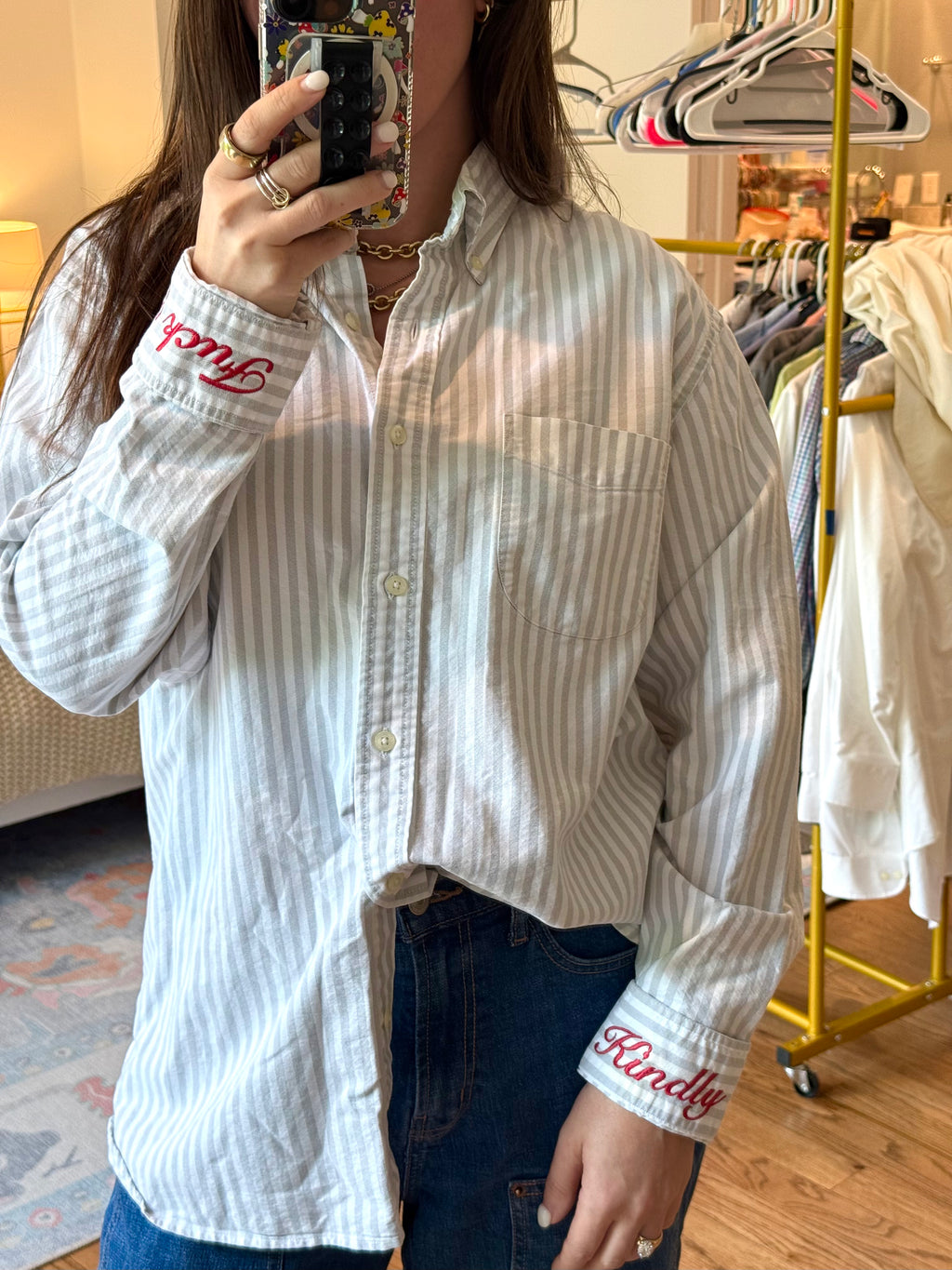 Kindly Fuck Off Button Down - Size L