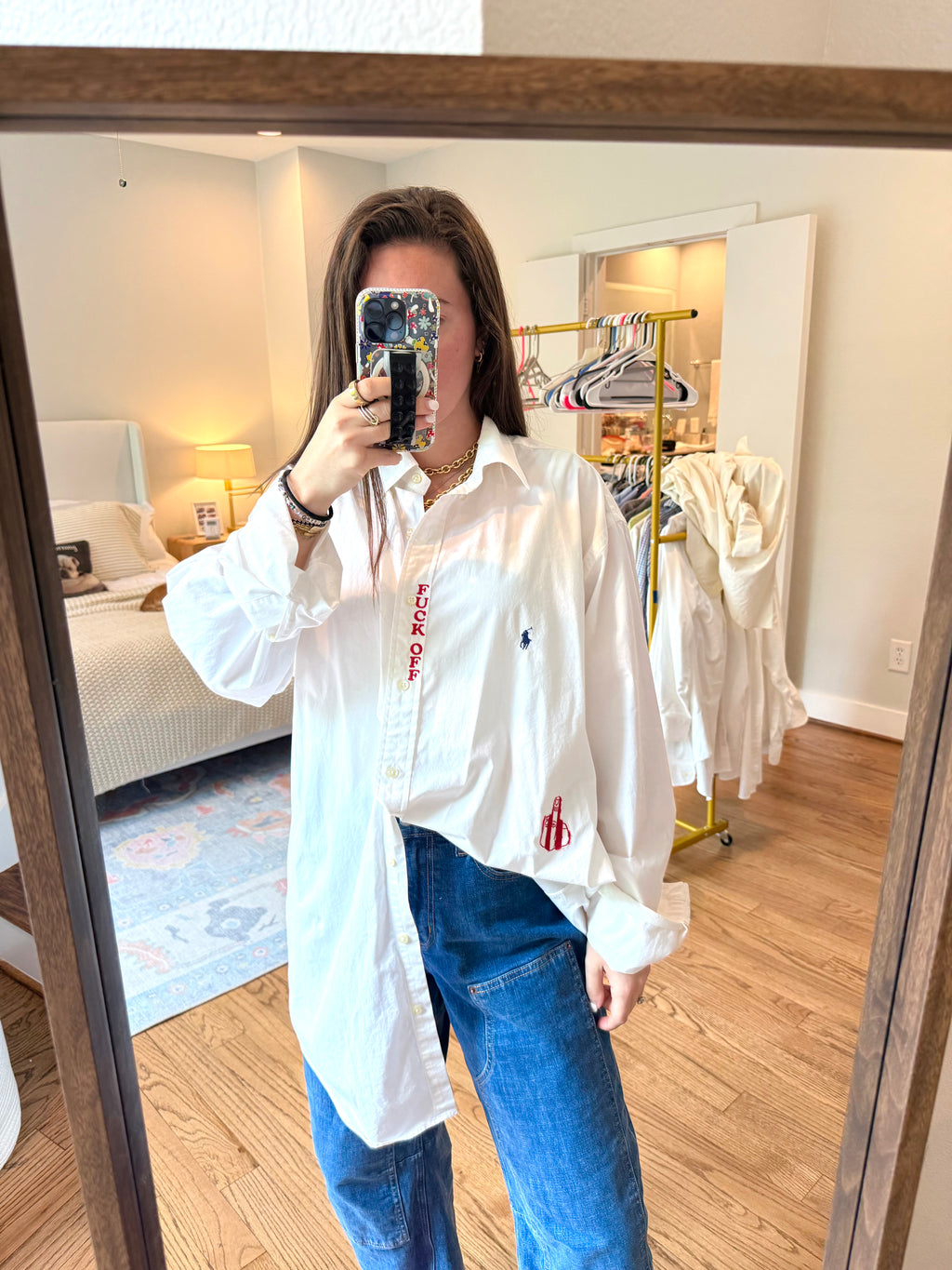 Fuck Off Button Down - Size XL Tall