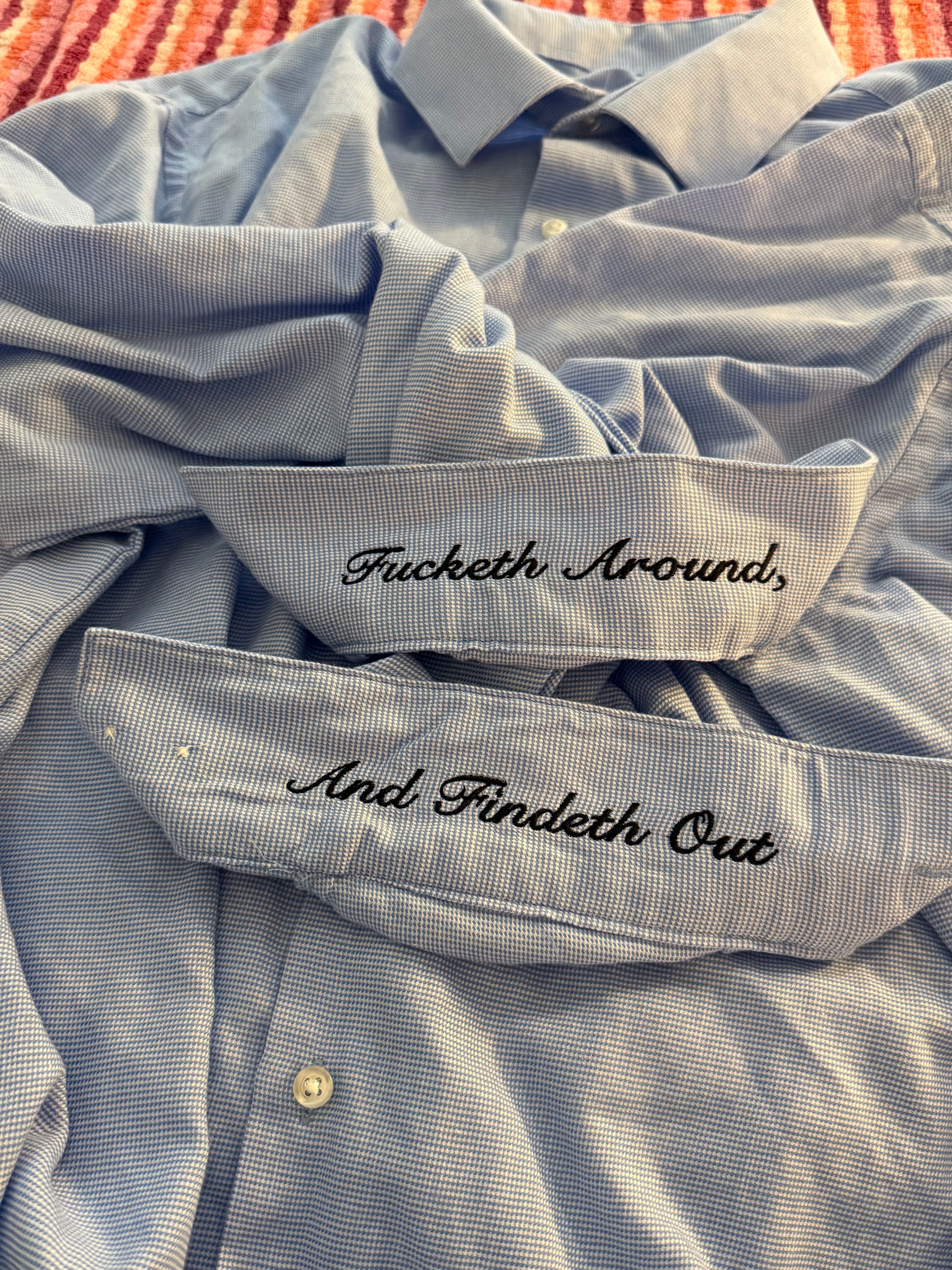 Fucketh Around Button Down