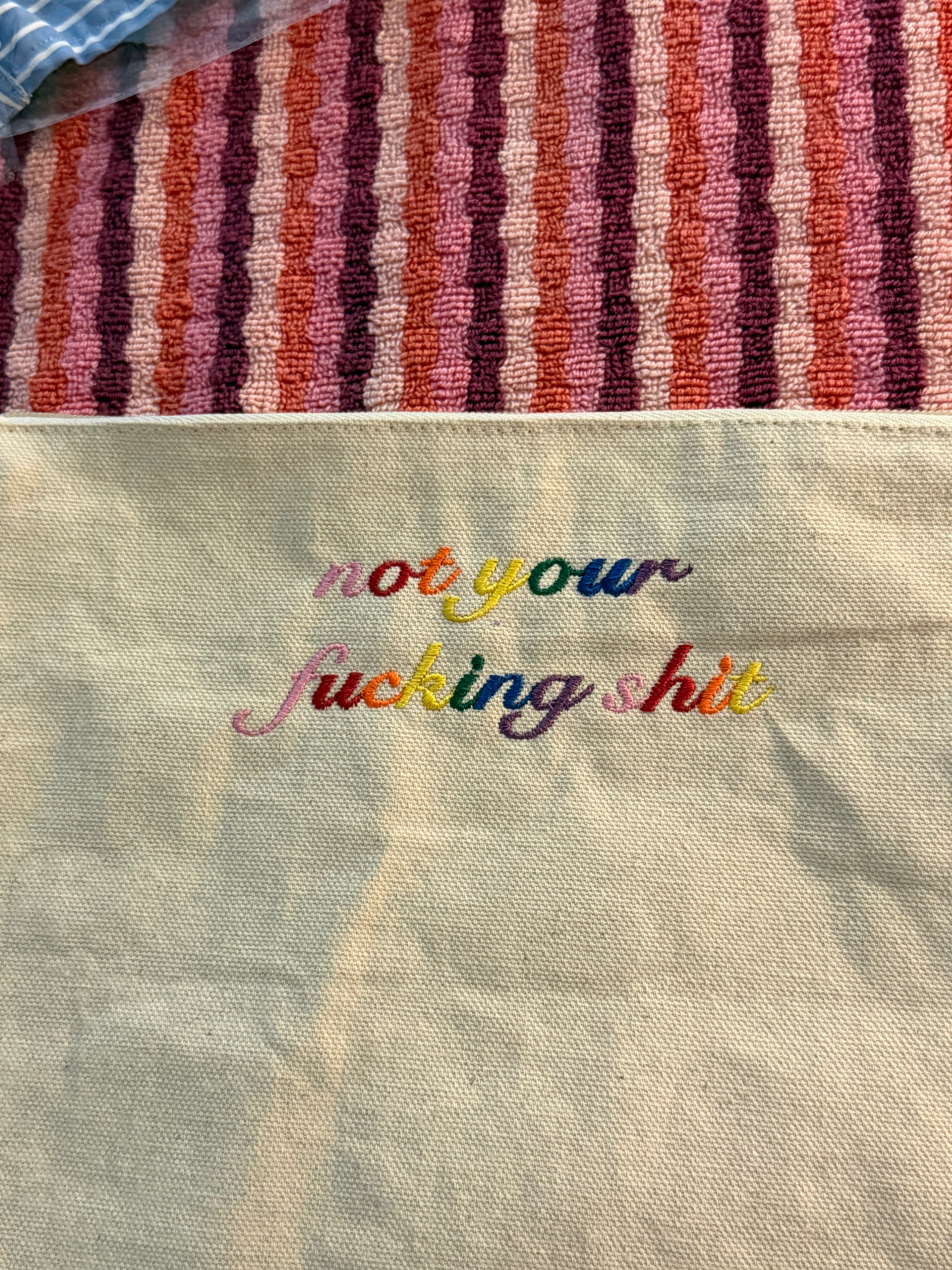 Don't Touch My Shit - Embroidered Canvas Pouch