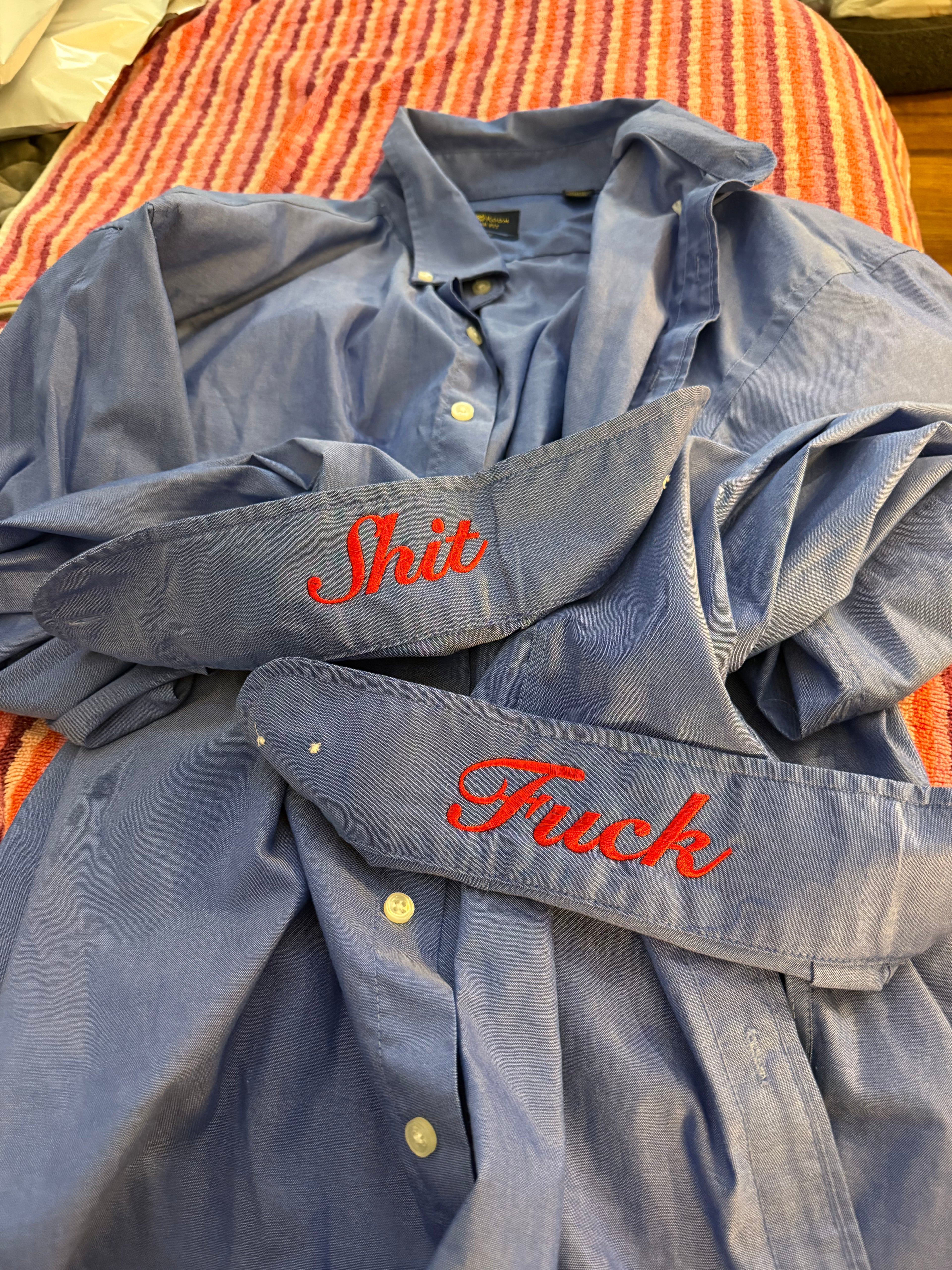 Shit Fuck Button Down - Size 2XL