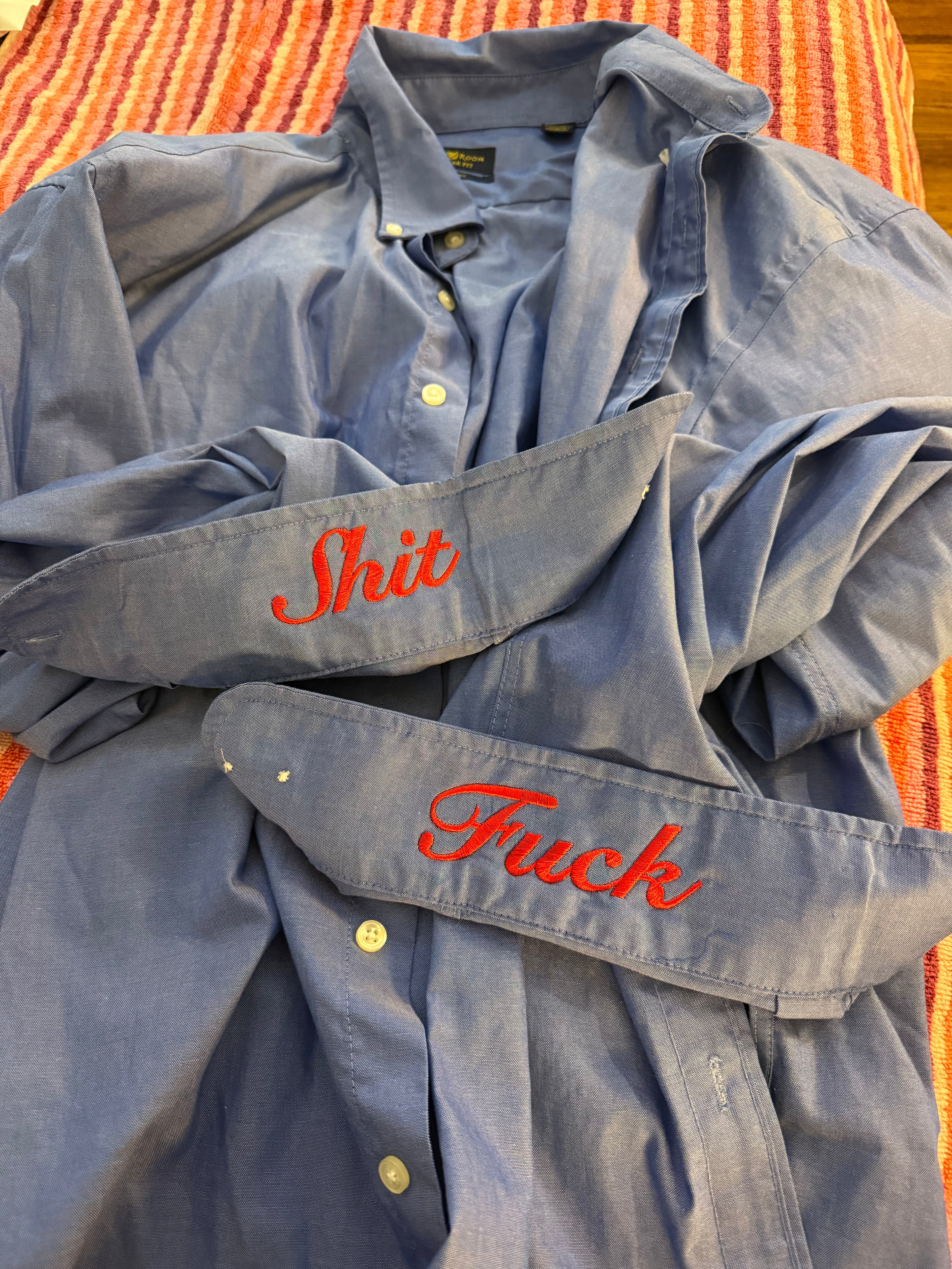 Shit Fuck Button Down - Size 2XL
