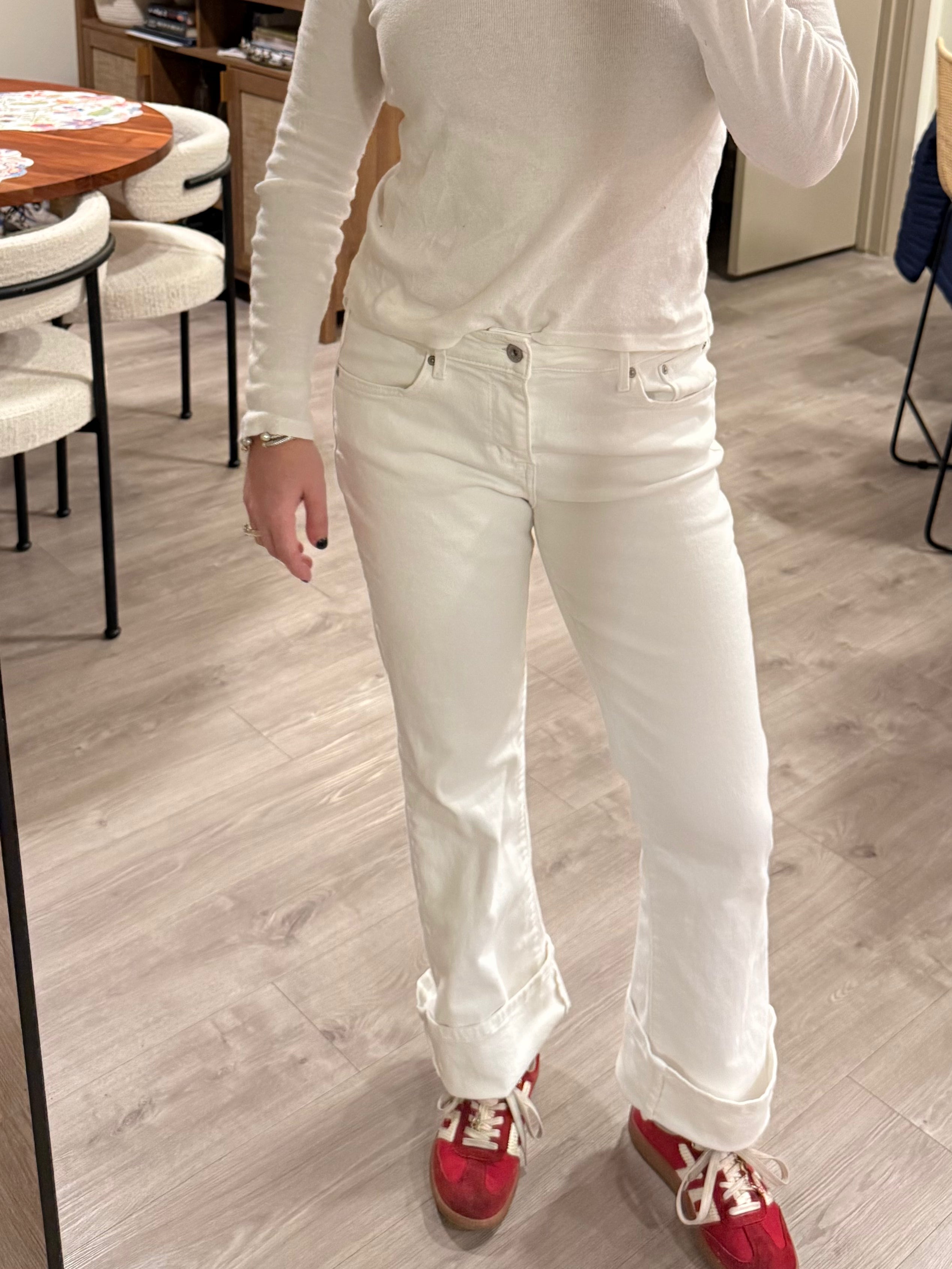 "Kiss My Ass" Jeans - White & Red