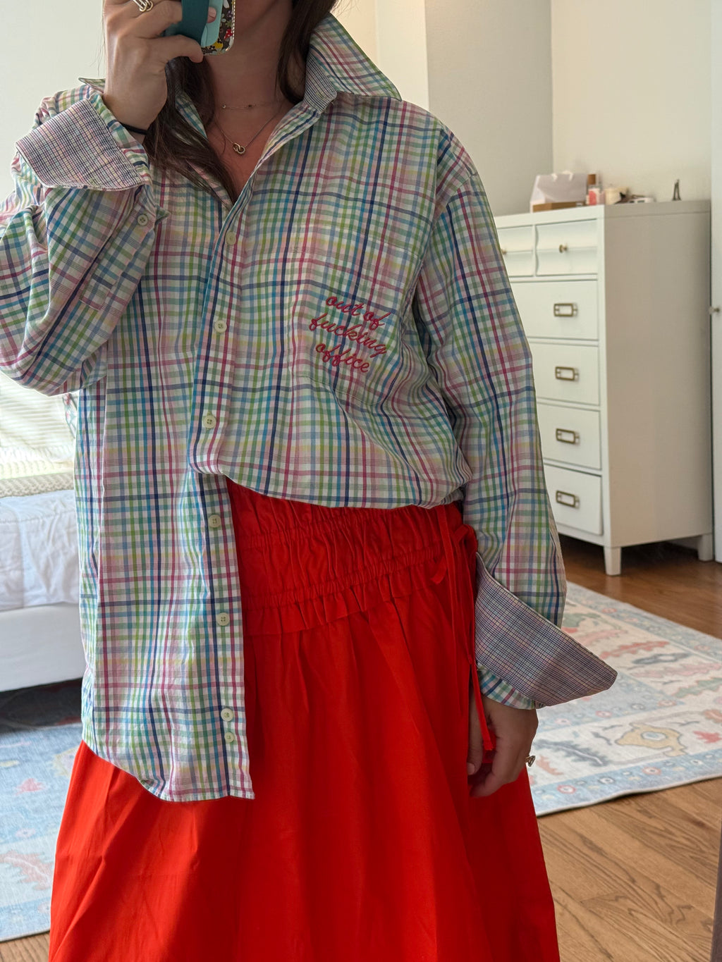 out of fucking office Button Down - Size L