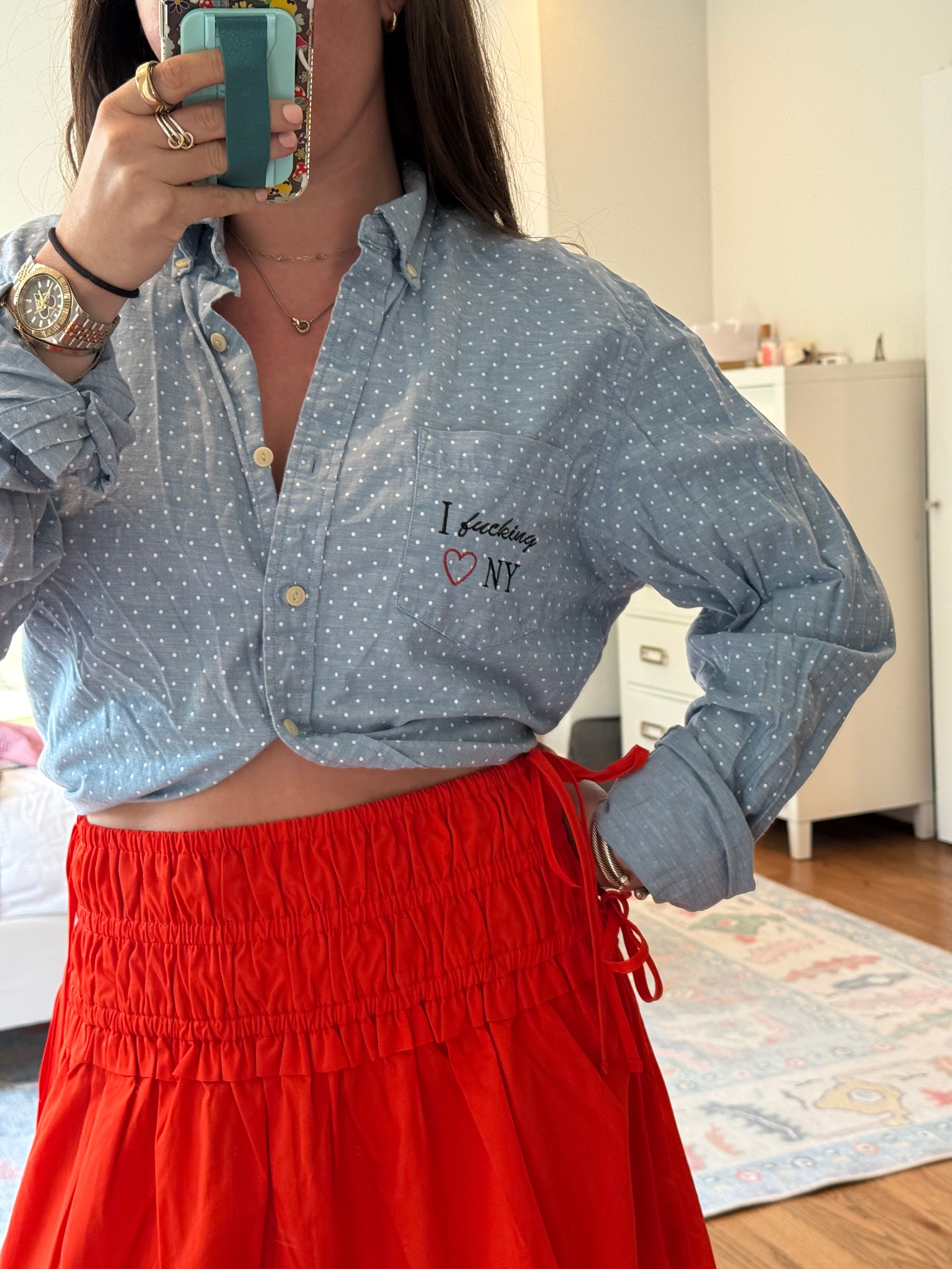 i fucking ❤️ NY Button Down - Size L