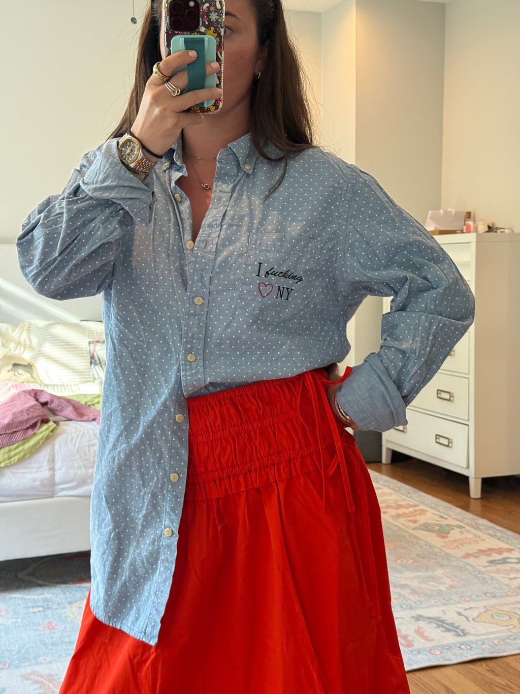 i fucking ❤️ NY Button Down - Size L