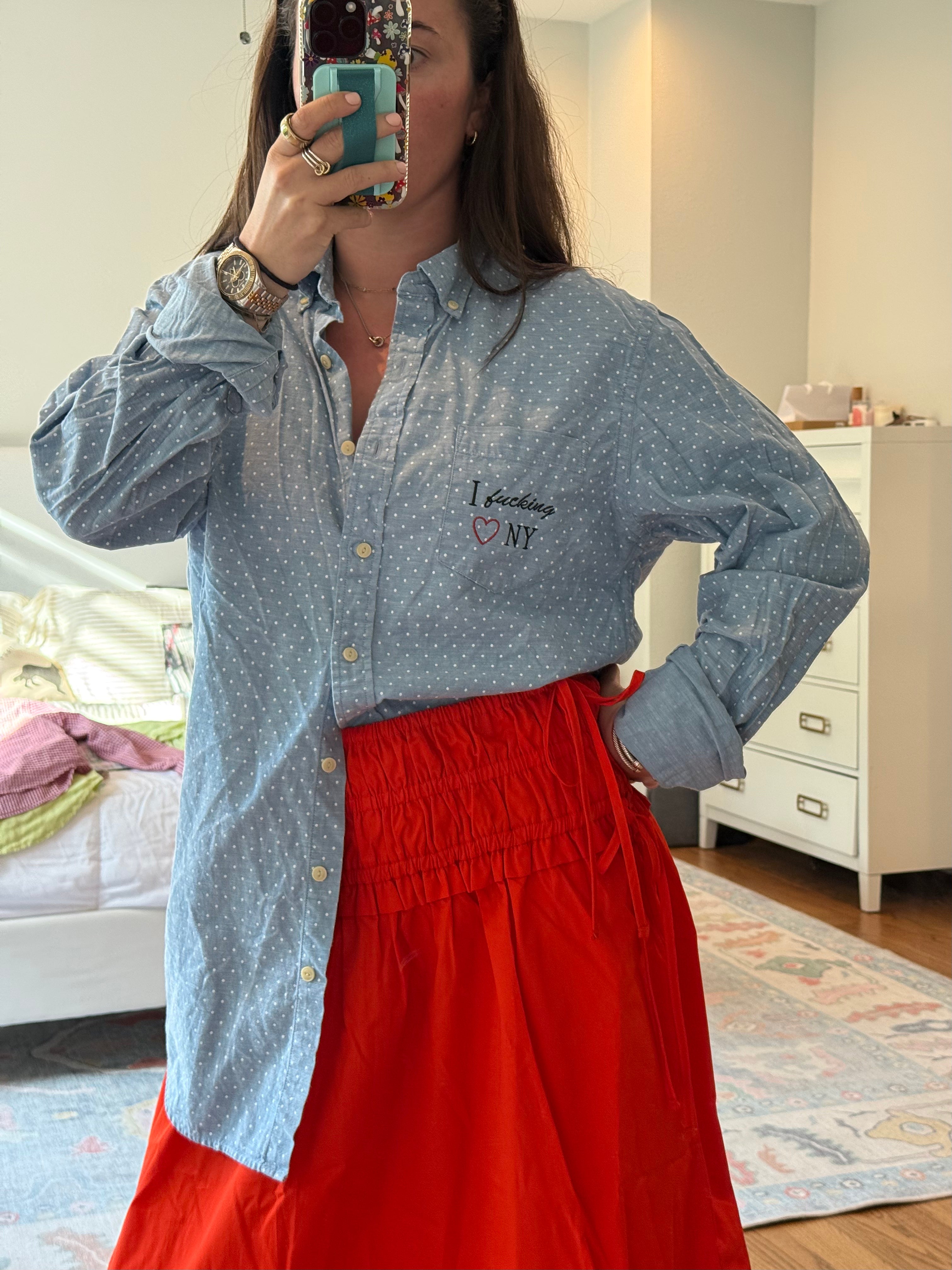 i fucking ❤️ NY Button Down - Size L