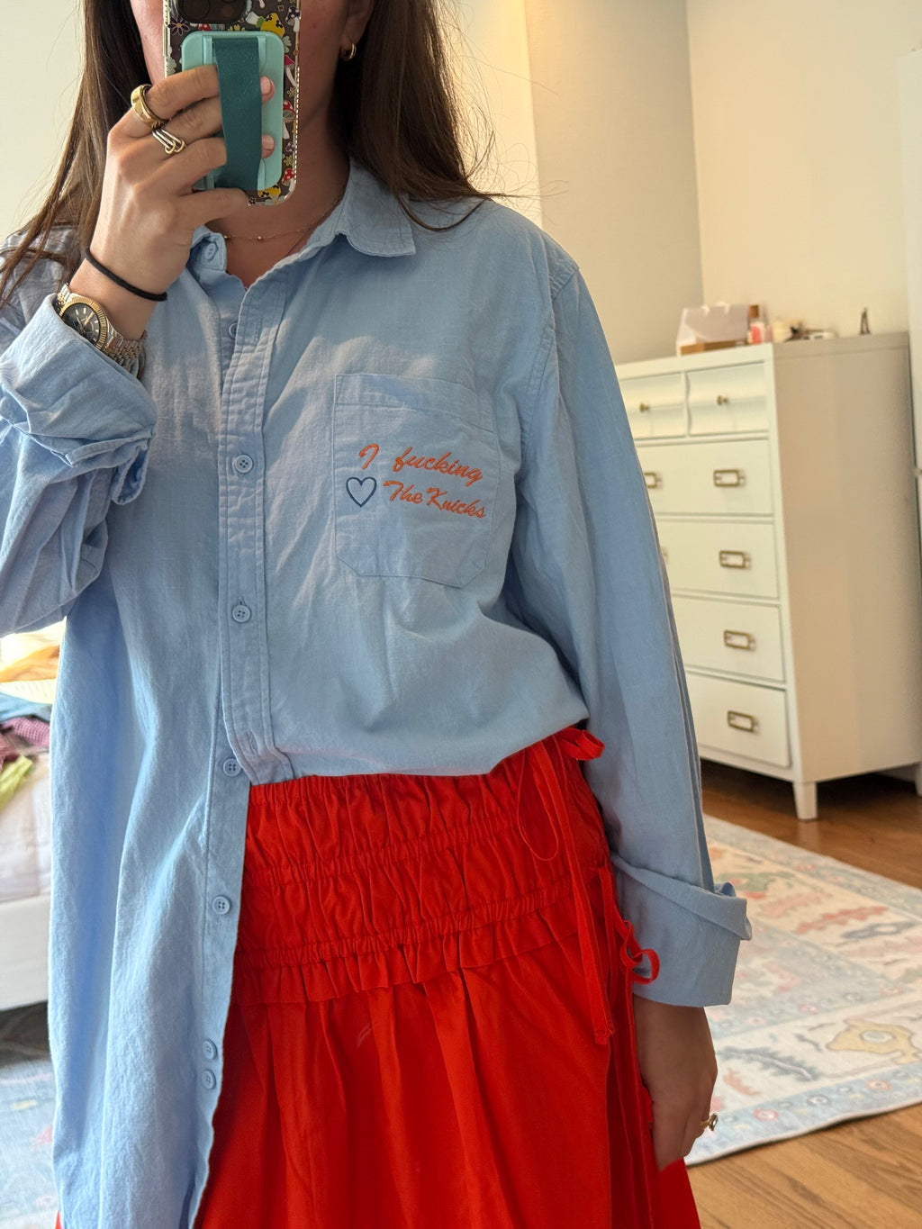 i fucking ❤️ the knicks Button Down - Size L